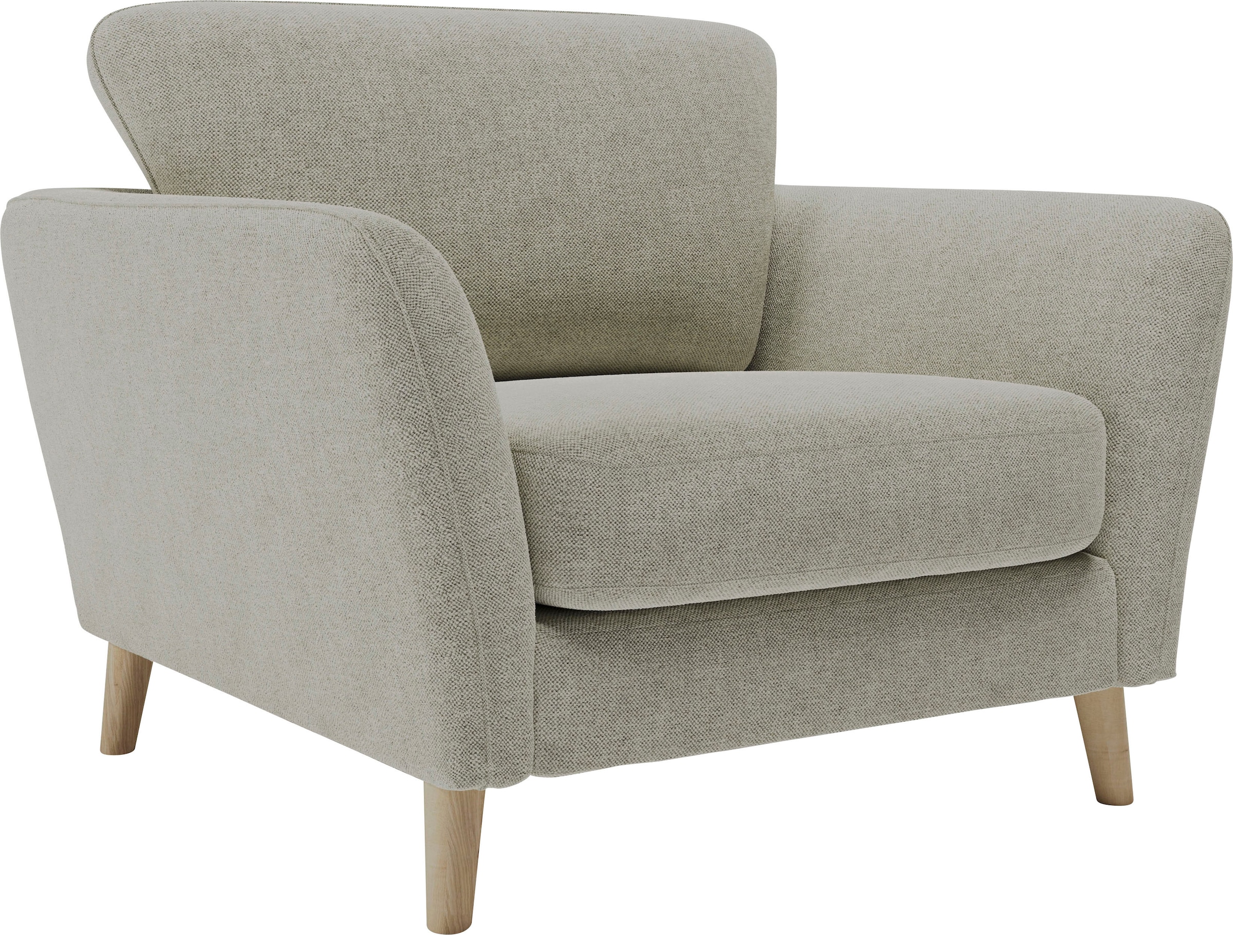 Home affaire Sessel »MARSEILLE« Massivholzbeine Eiche, Landhausstil, Wellenunterfederung