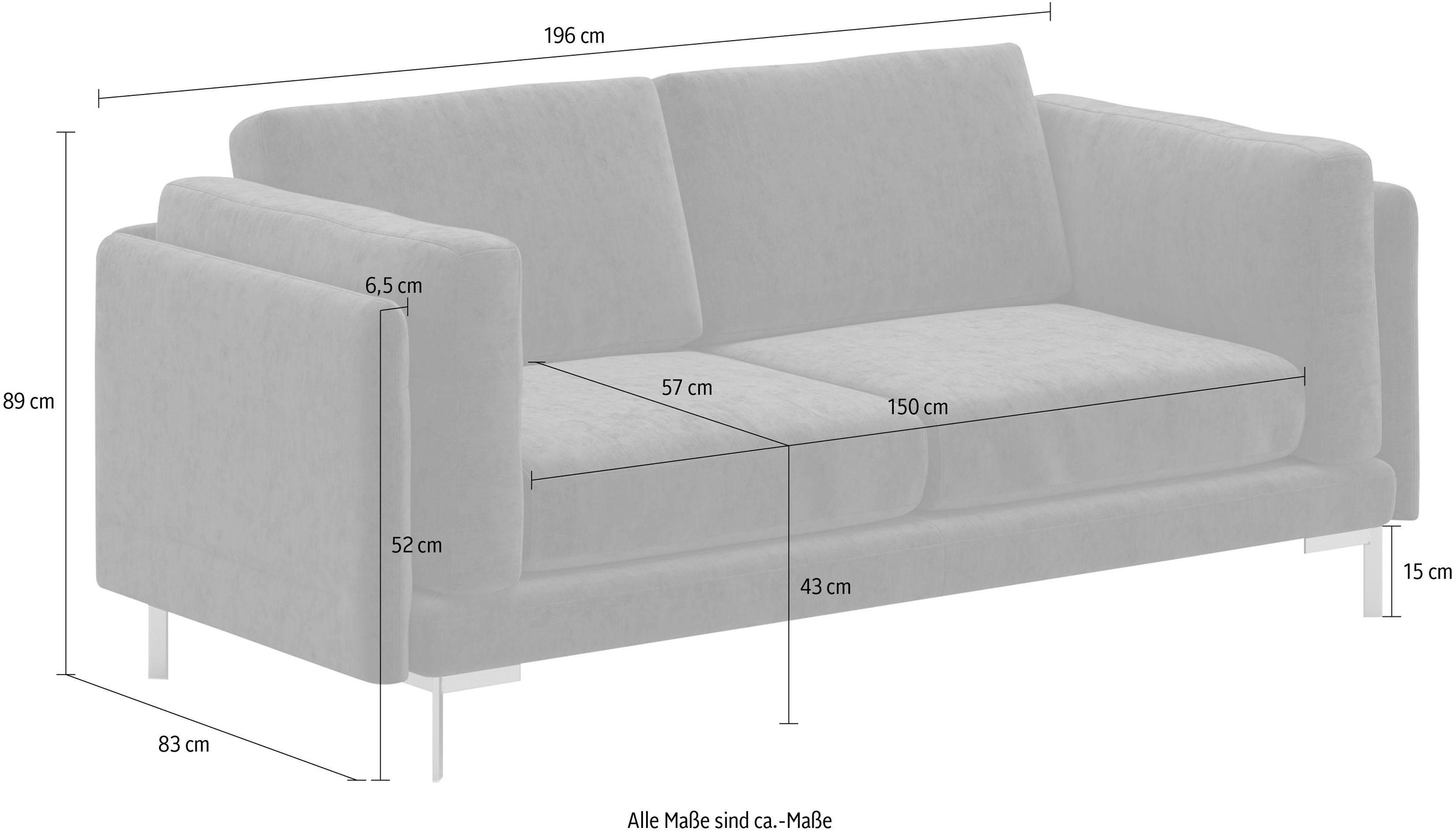 machalke® 2,5-Sitzer »vivien«