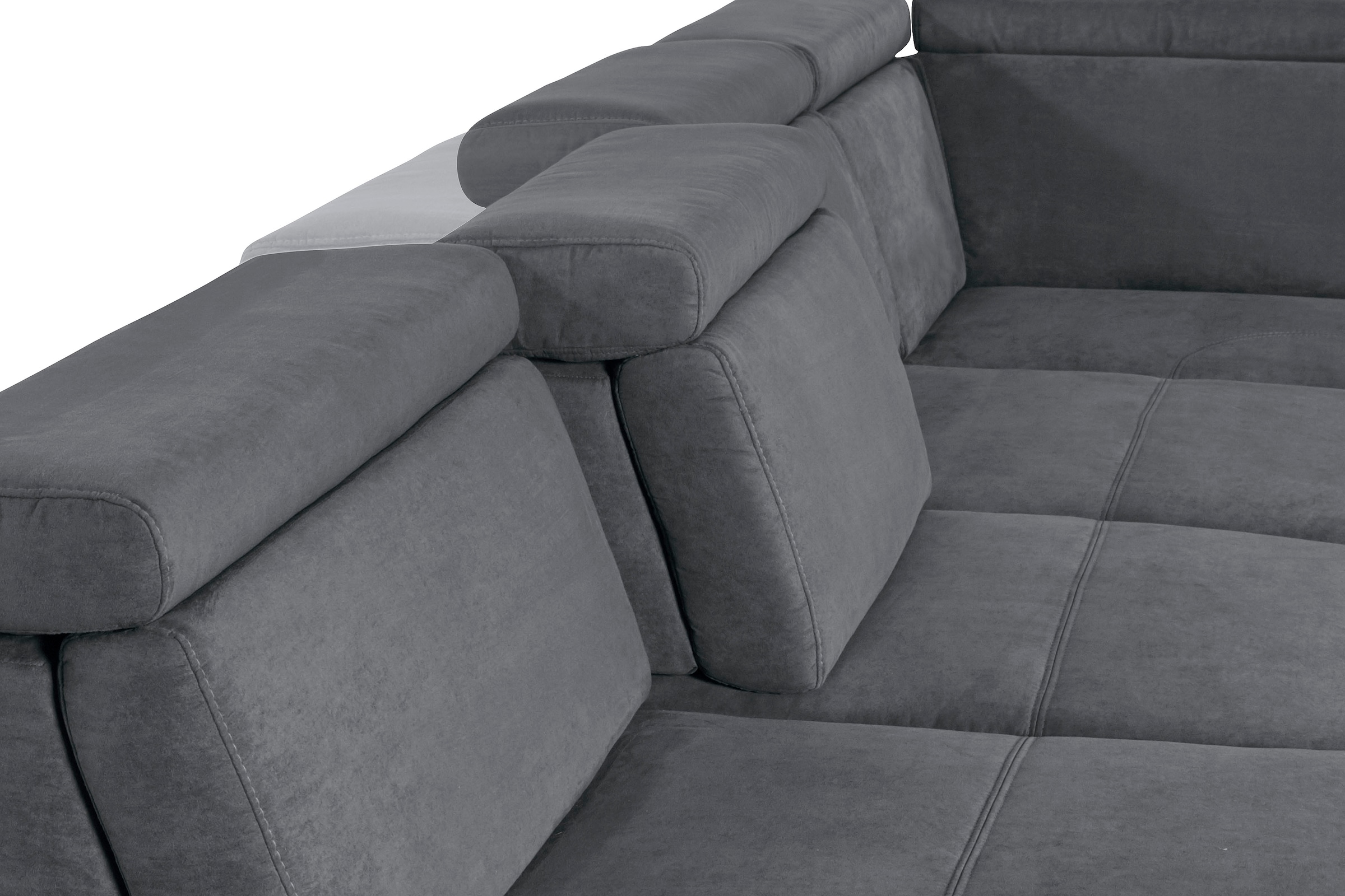 sit&more Wohnlandschaft »Gizeh U-Form«, 12 cm Fußhöhe, inklusive Sitztiefenverstellung und Kopfteilverstellung