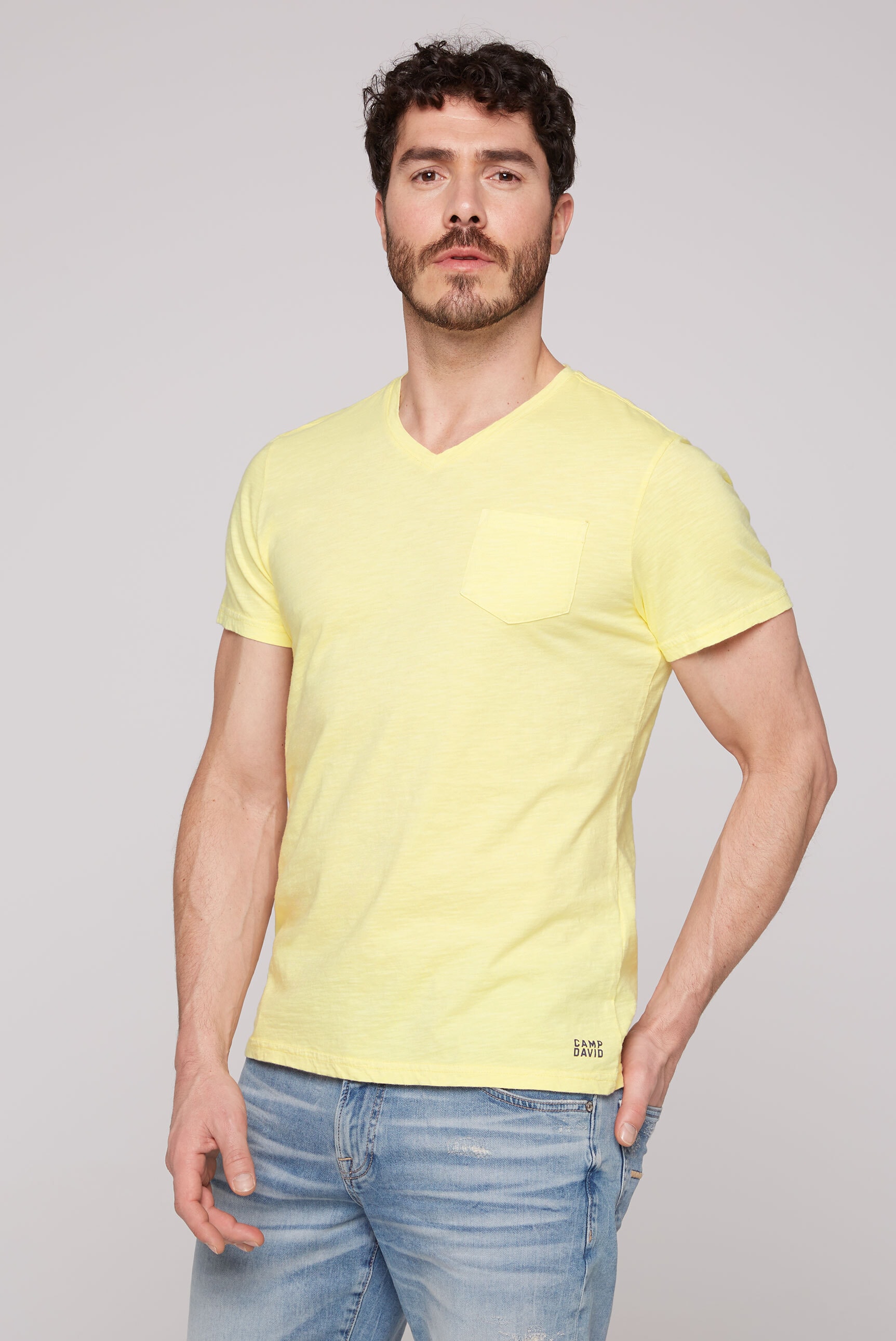 CAMP DAVID V-Shirt, aus Baumwolle