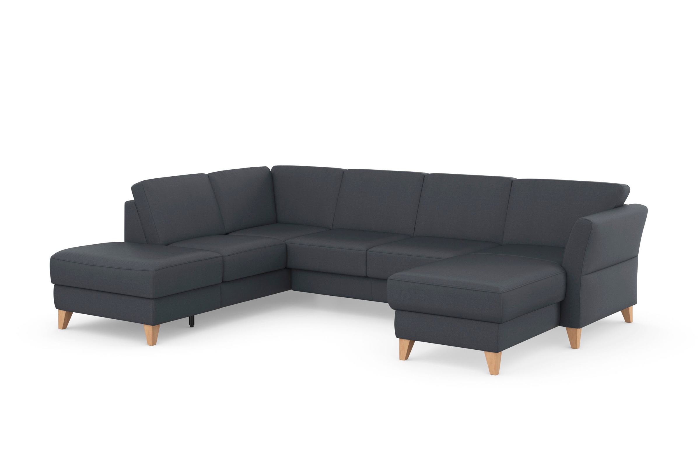 sit&more Wohnlandschaft »Visby U-Form«, wahlweise mit Bettfunktion und Stauraum, frei im Raum stellbar