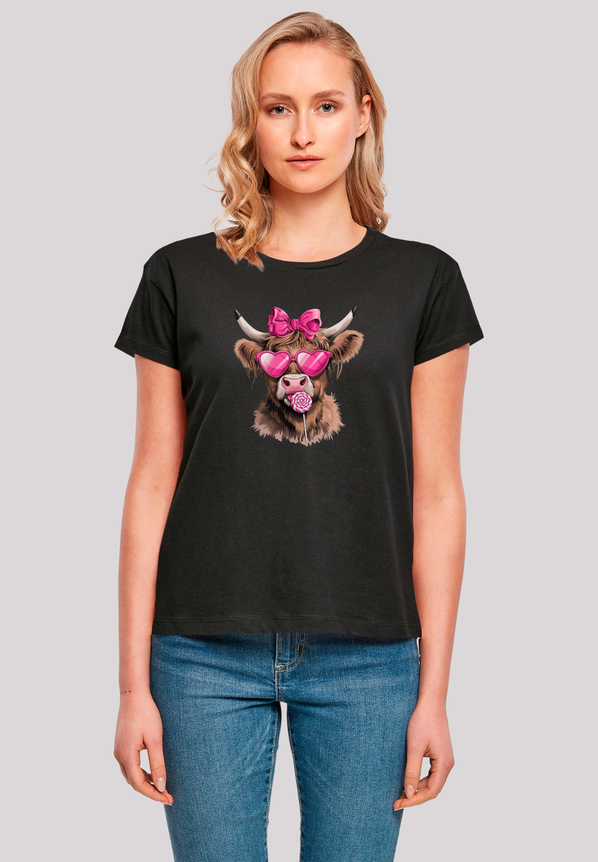 F4NT4STIC Marškinėliai »Highland Cow Valentinsta...
