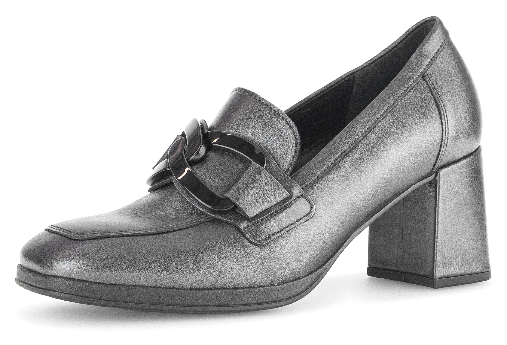 Gabor Pumps, Blockabsatz, Businessschuh, Abendschuh, Schupfschuh, Zierkette