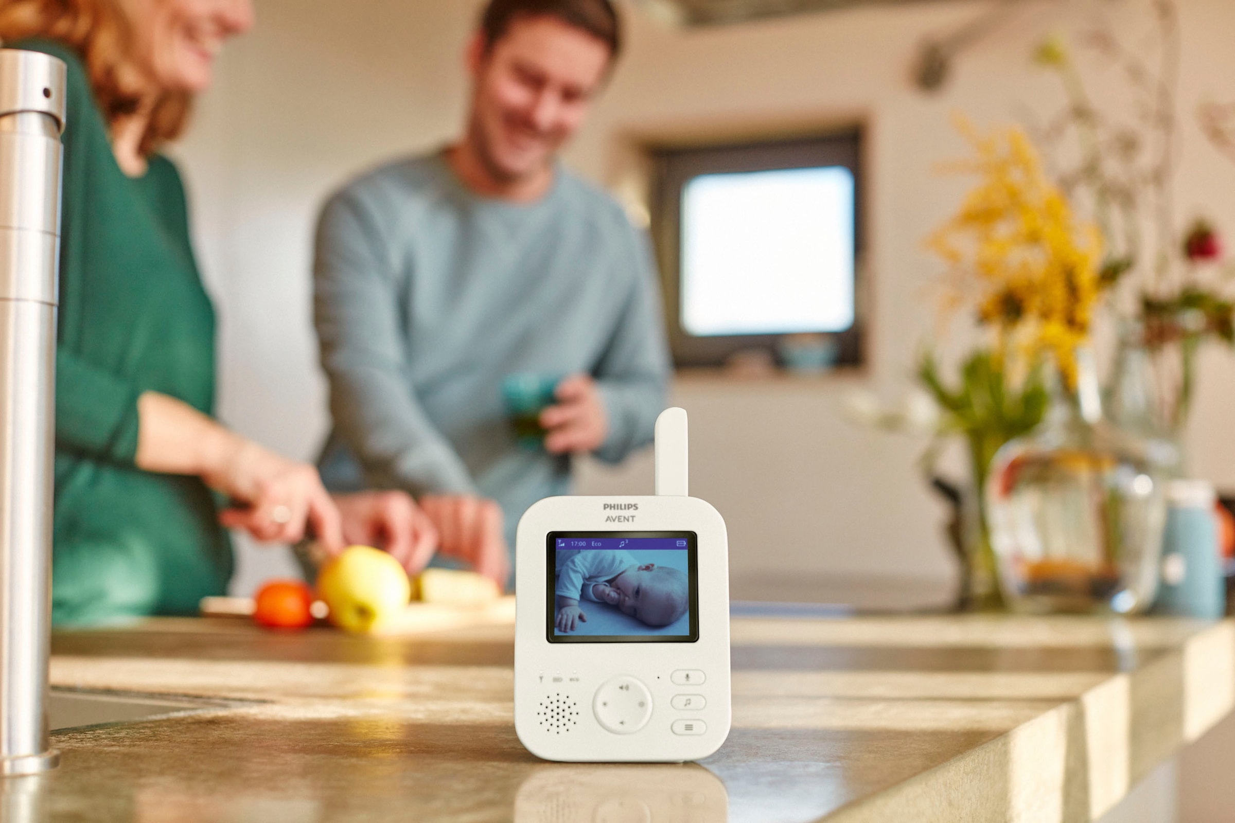 Philips AVENT Babyphone »Advanced SCD882/26 Video«, mit Farbbildschirm, Reichweite von 300 Metern und Gegensprechfunktion