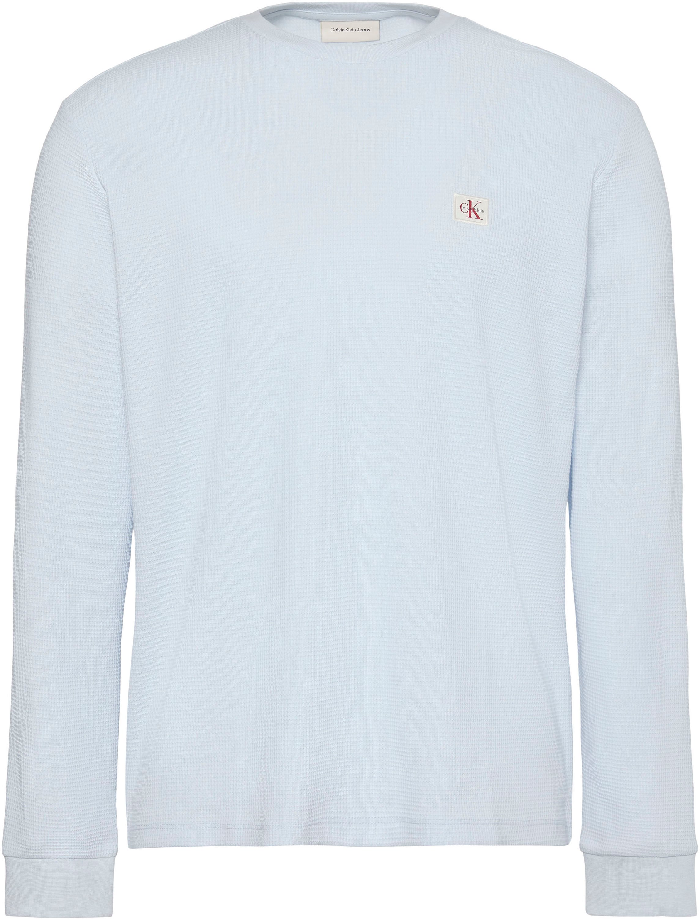 Calvin Klein Jeans Langarmshirt "LS WAFFLE BADGE CREWNK TEE" Mit Rundhalsau günstig online kaufen