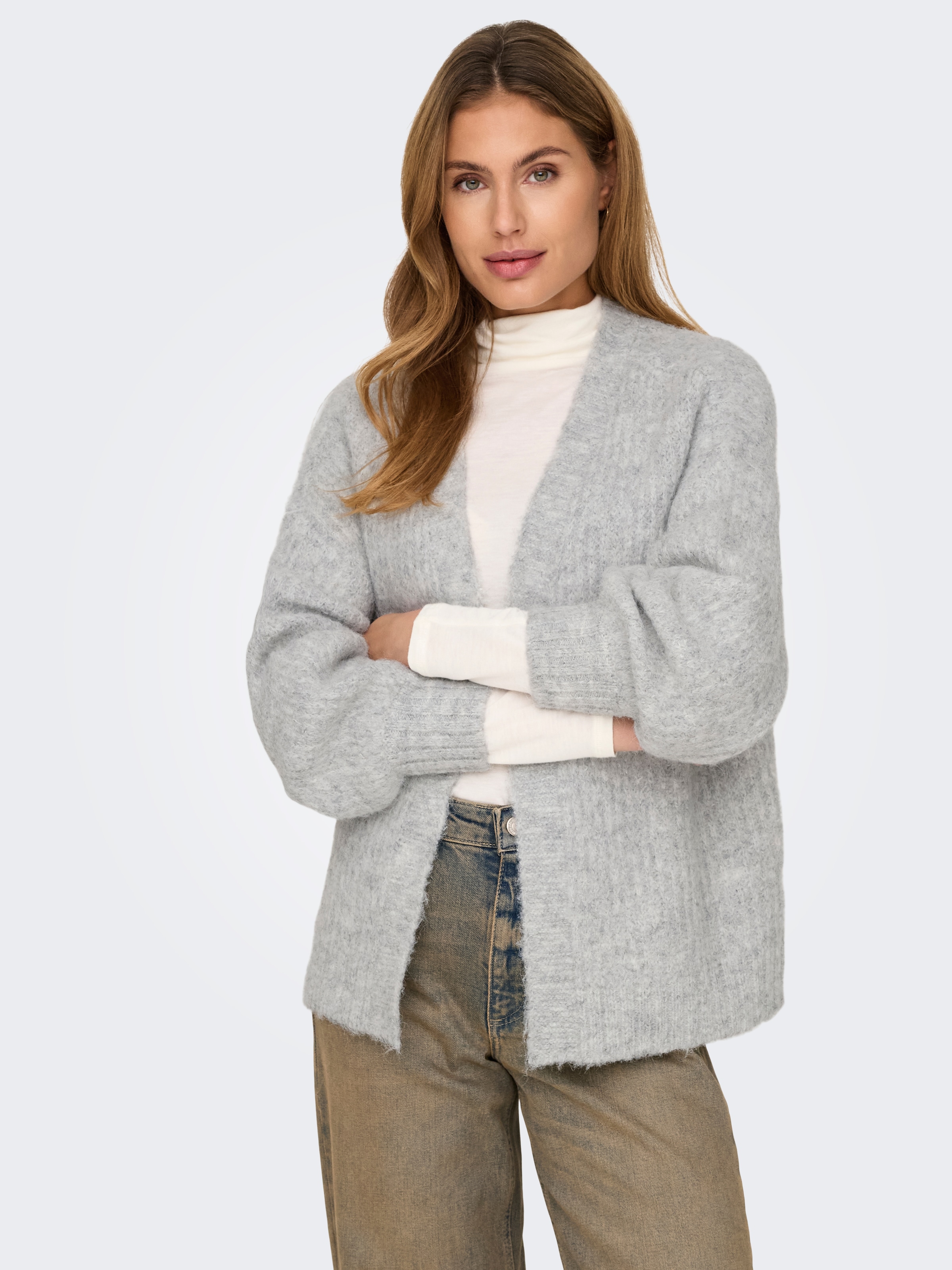 ONLY Strickjacke "ONLMAGGIE LIFE LS RIB OPEN CARDI CC KNT" günstig online kaufen