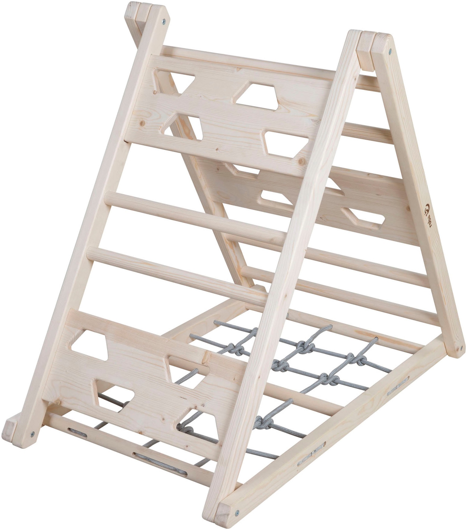 "Klettergerüst ROBA ""Montessori Kletterdreieck"", beige (natur), Klettergerüste, Kinder, B/H: 63,5cm x 97,5cm, Holz, Belastbar bis 50 kg, B:63,5cm