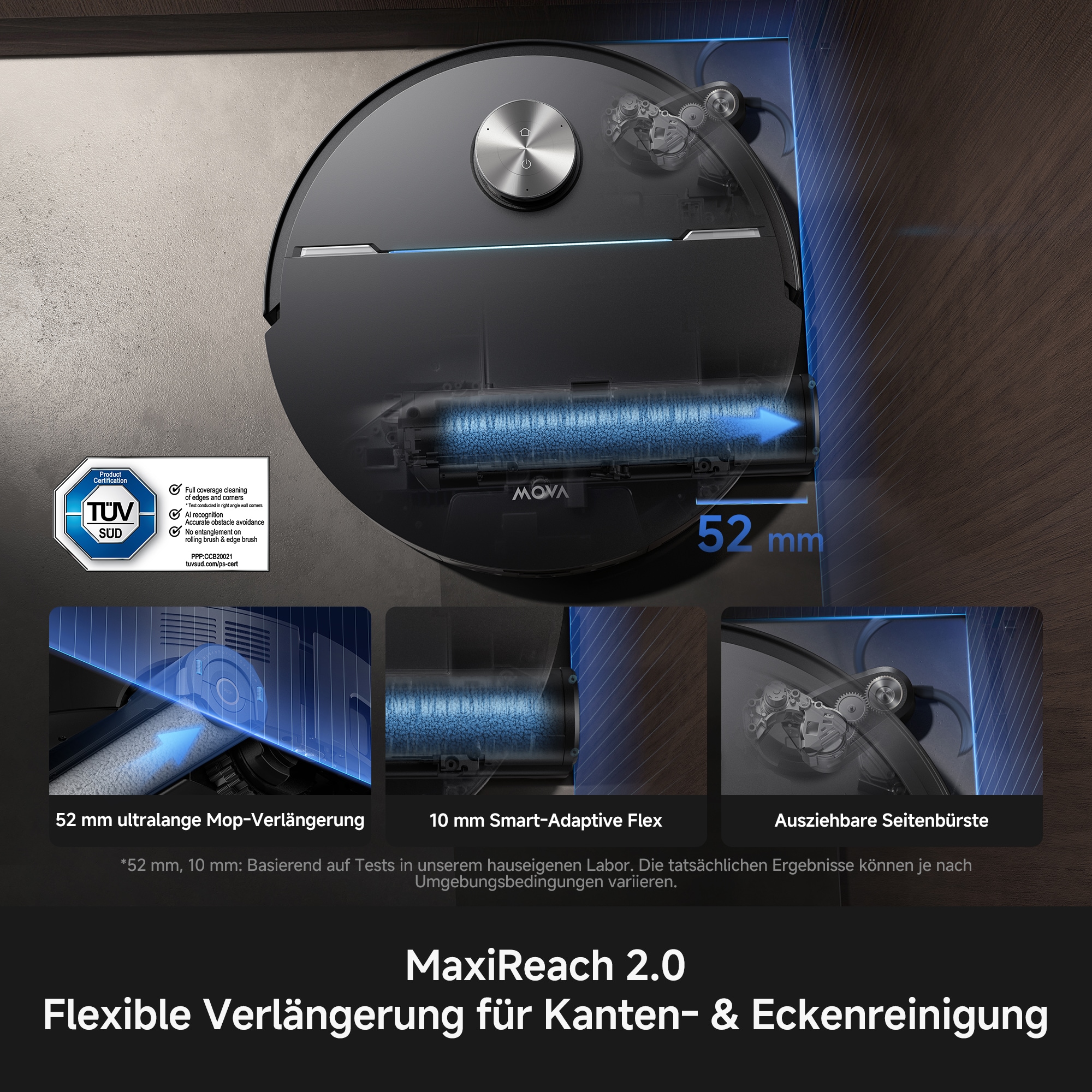 Mova Nass-Trocken-Saugroboter »Z70 Ultra Roller Complete« Red Dot Award-Gewinner 2026