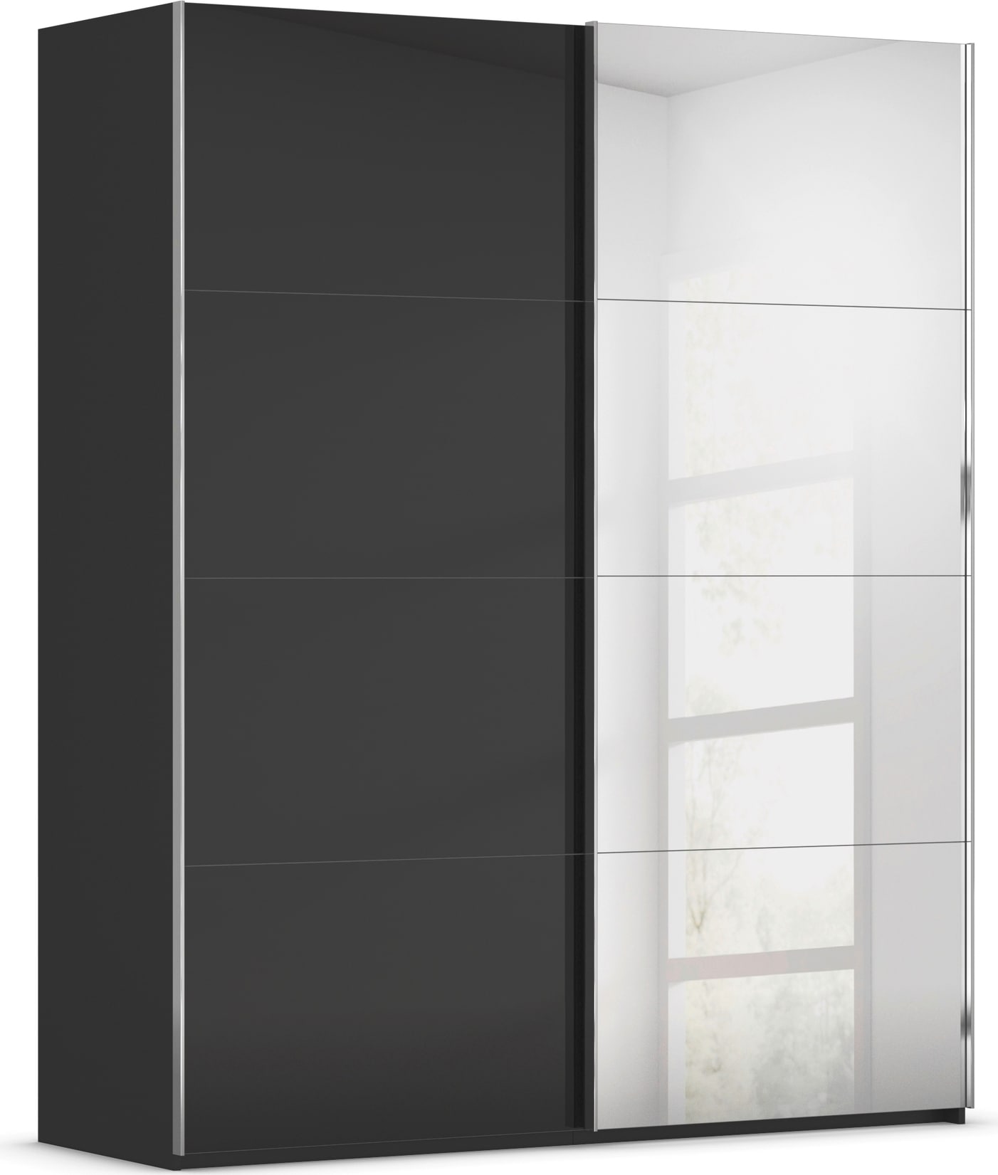 rauch "Kleiderschrank Schrank Garderobe Schlafzimmerschrank SCALE-FYRA" edle viergeteilte Türen Spiegel/Glas-Mix viele Farben MADE IN GERMANY
