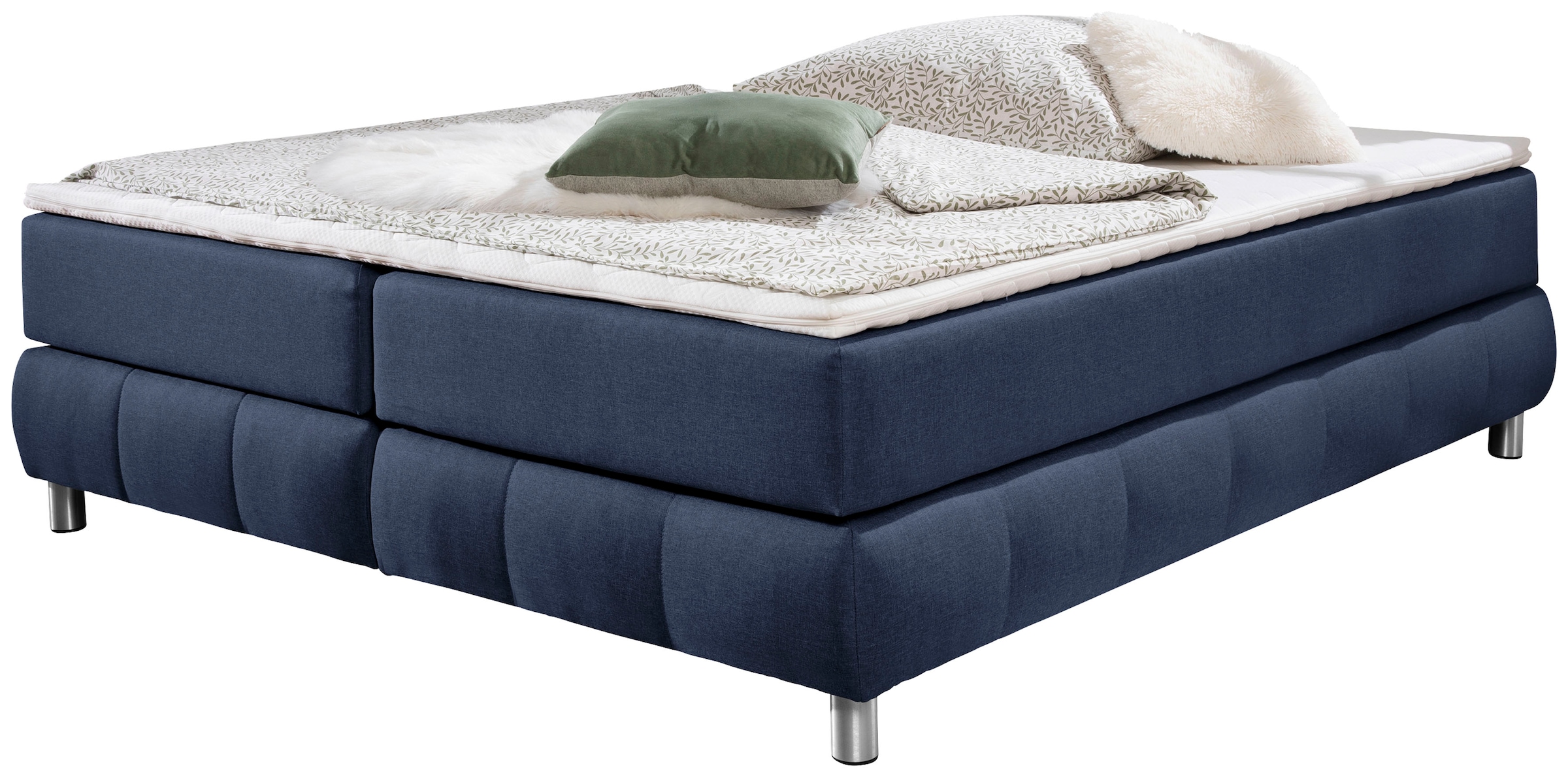 andas Boxspringbett »Salo«, Ohne Kopfteil, inkl. Topper, auch in Überlänge 220 cm