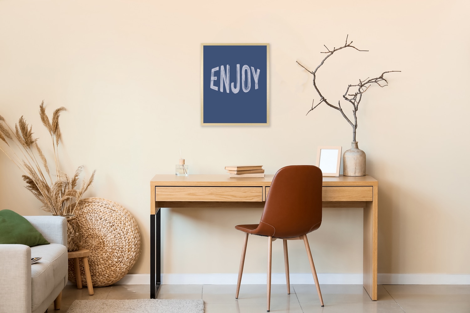 s.Oliver Bild mit Rahmen "Enjoy", Modern-Schriftzug-Schriftzüge-Motivations günstig online kaufen