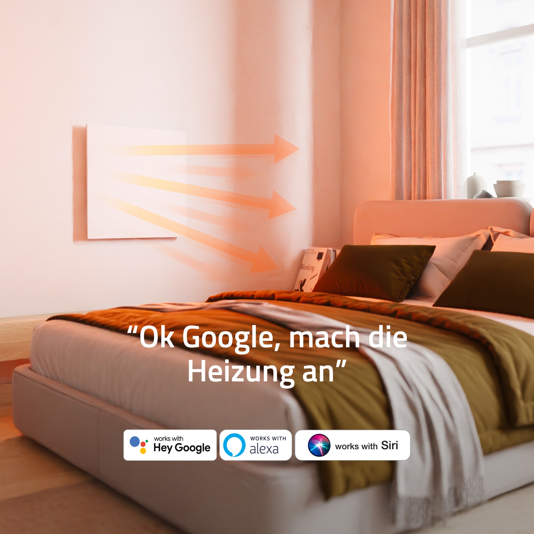 Hombli Smart-Home-Zubehör »Smartes Infrarot Glas Heizpanel 400W«
