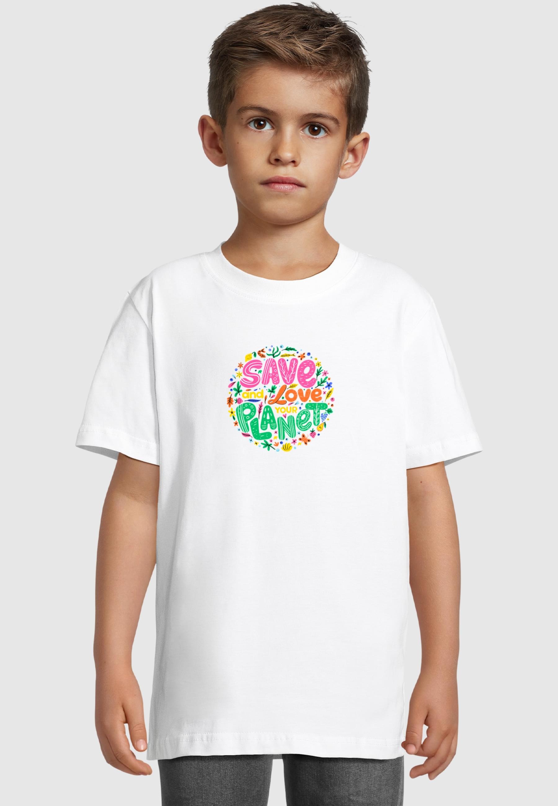 Thumbnail - MisterTee T-Shirt "MisterTee Kids Save And Love Tee" 1 Stk. tlg.