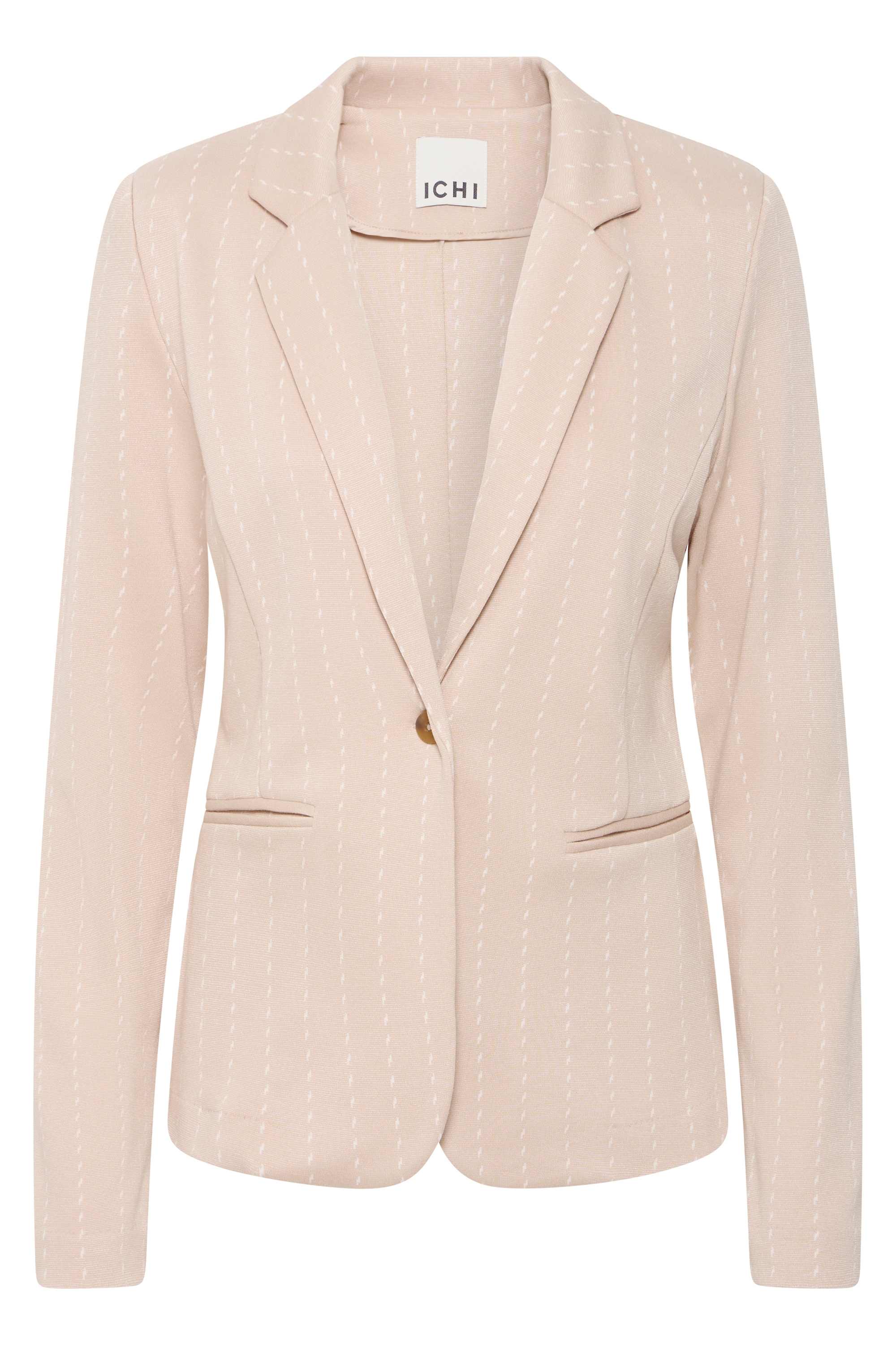 "Blusenblazer ICHI ""Damen Blazer IHRUTI"", Damen, Gr. XXL, blau (doeskin), Obermaterial: 68% Viskose Birla Livaeco CV Livaeco. 14% Polyester PES.