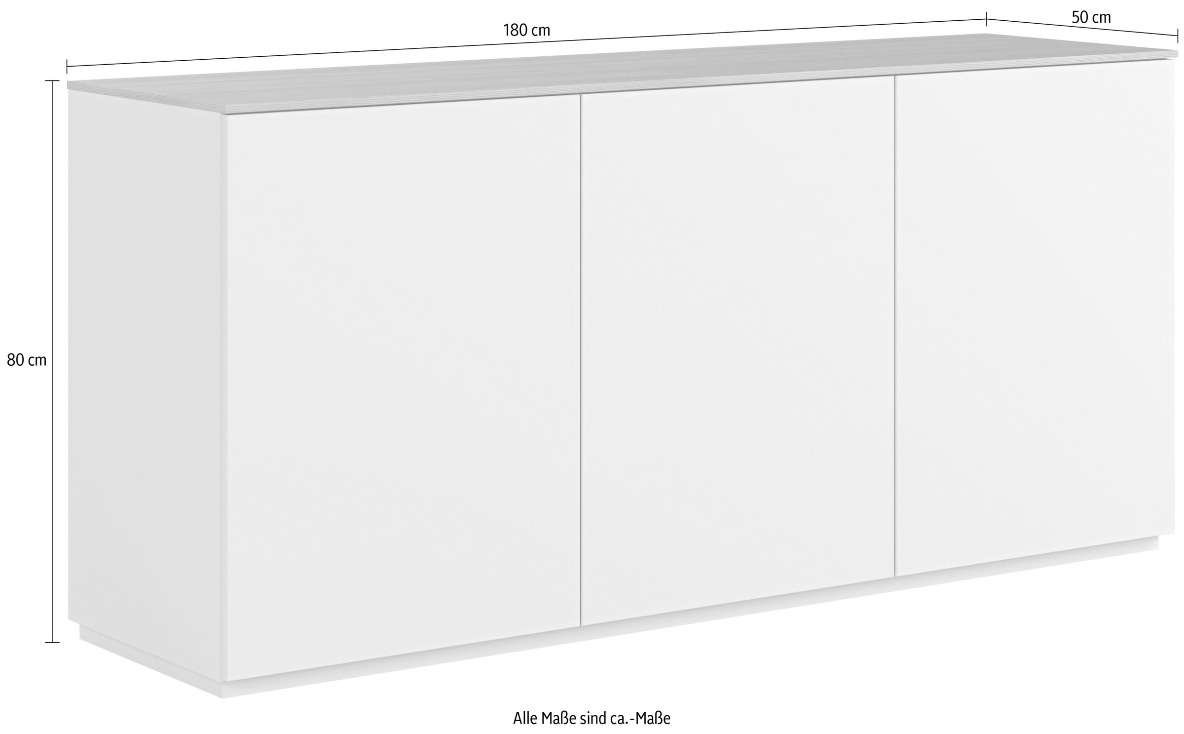 TemaHome Sideboard »Join«, Push-to-Open-Funktion, aus schöner Honeycomb-Bauweise, Breite 180 cm