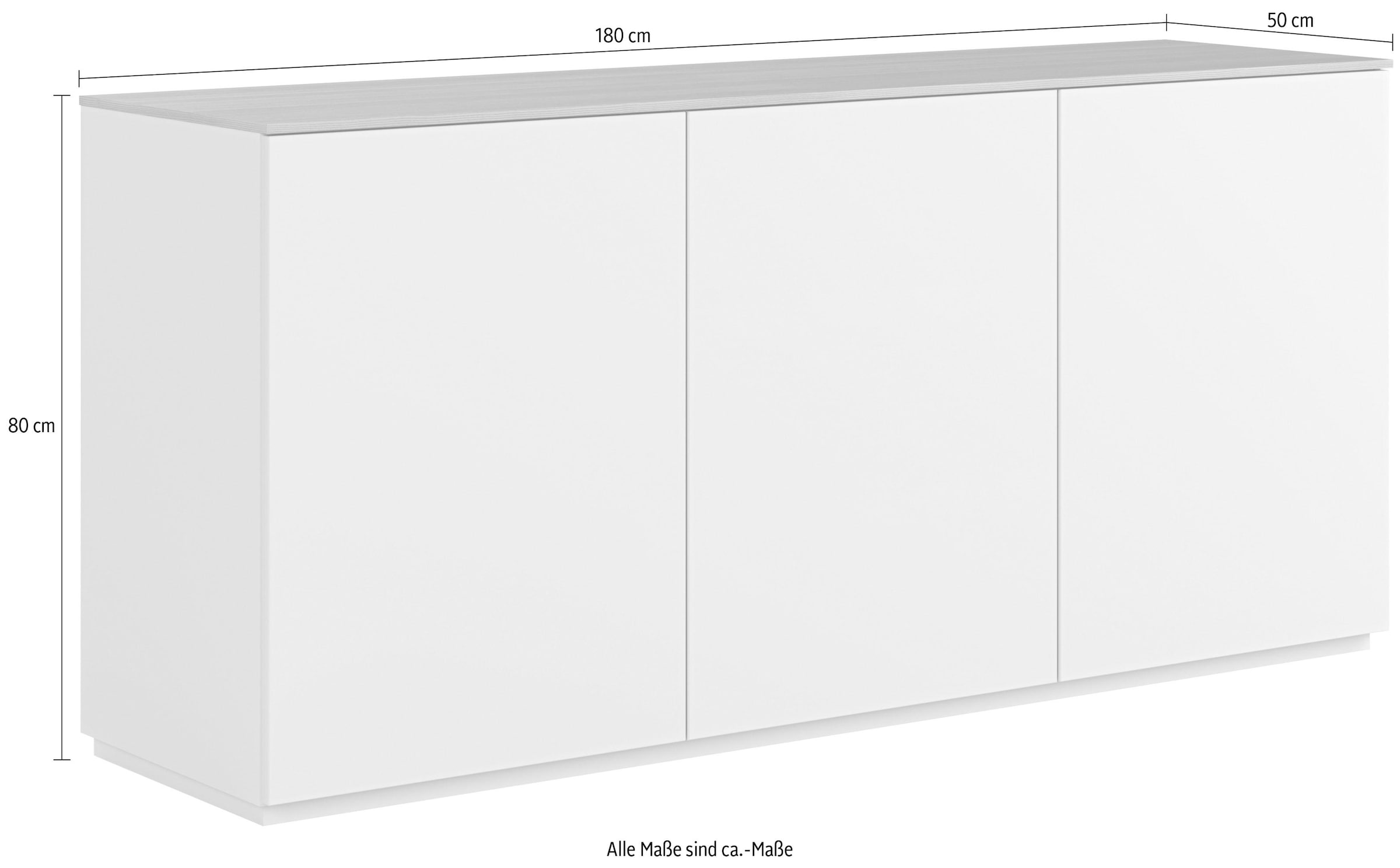 TemaHome Sideboard »Join«, Push-to-Open-Funktion, aus schöner Honeycomb-Bauweise, Breite 180 cm