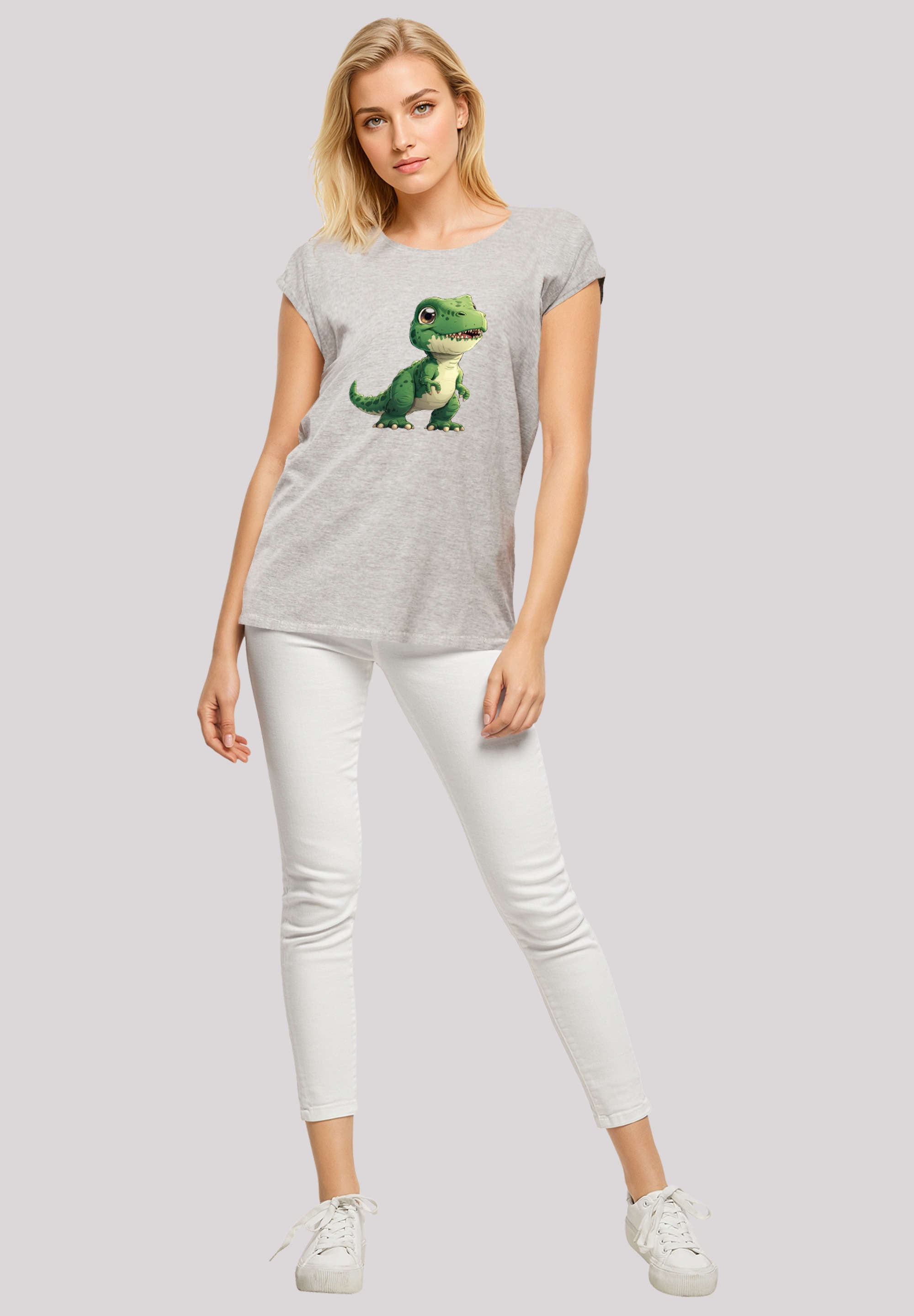 F4NT4STIC T-Shirt »Süßer grüner Dino«, Premium Qualität