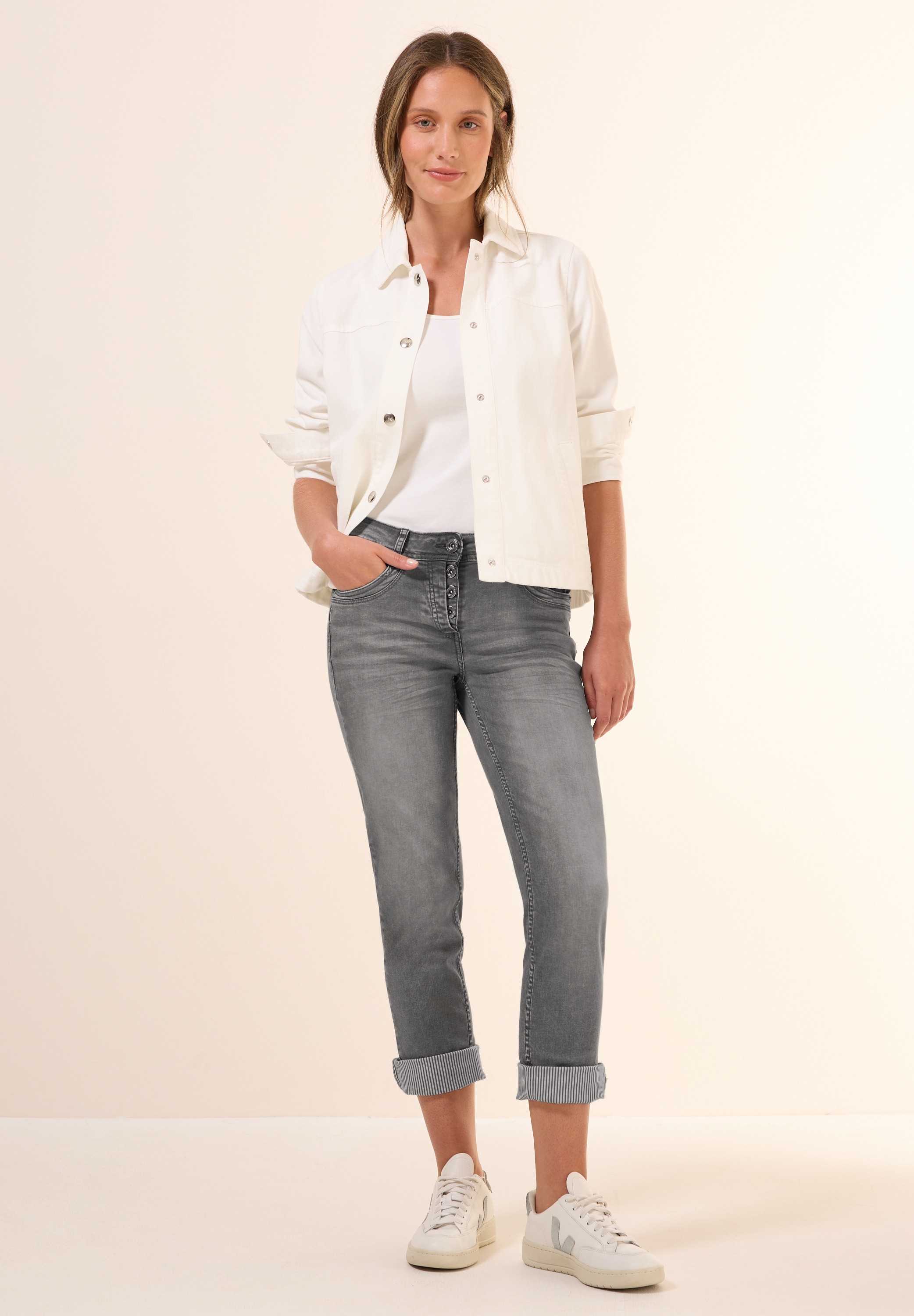 Cecil Comfort-fit-Jeans, softer Materialmix