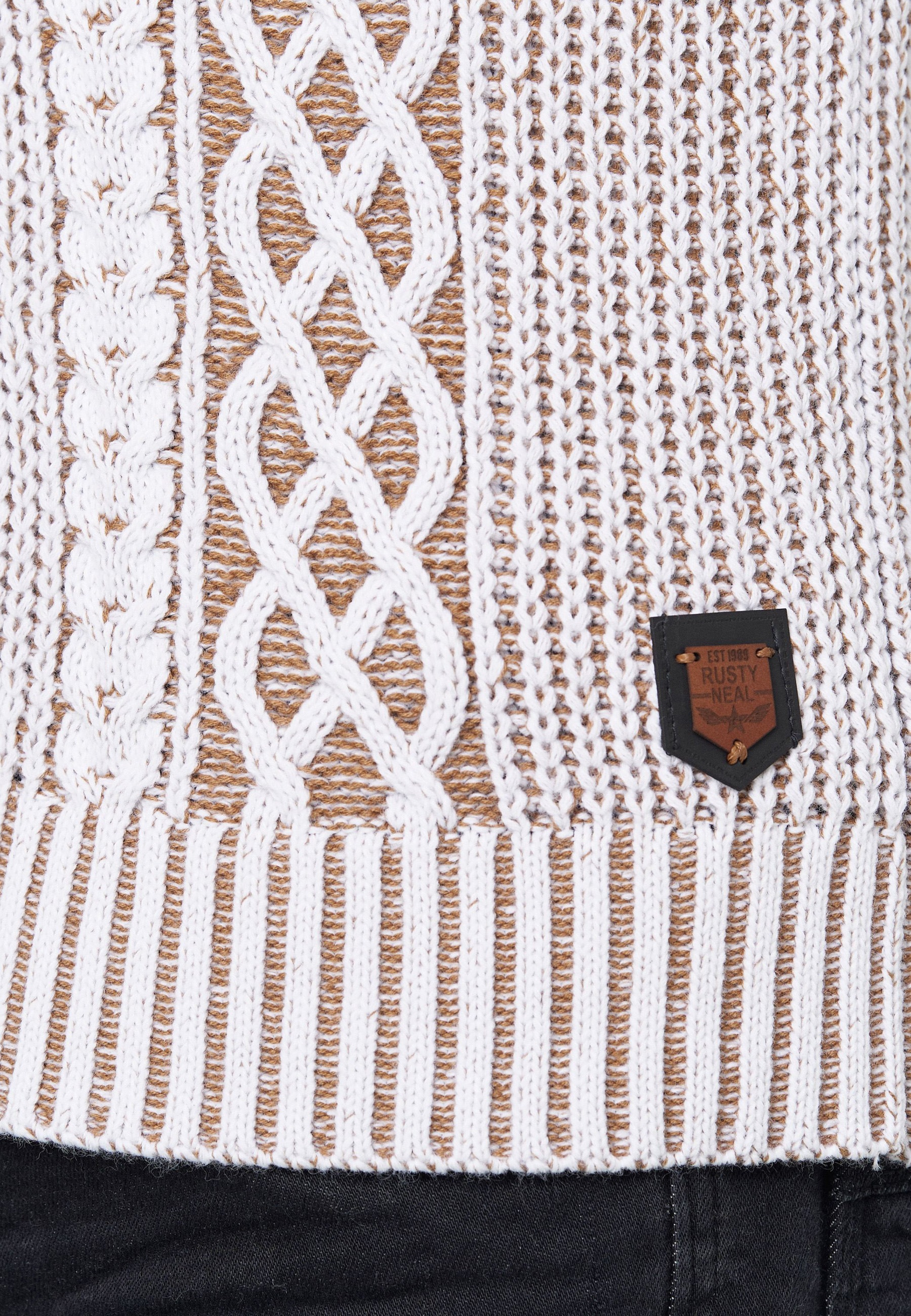 Rusty Neal Strickpullover, mit trendigem Strickmuster