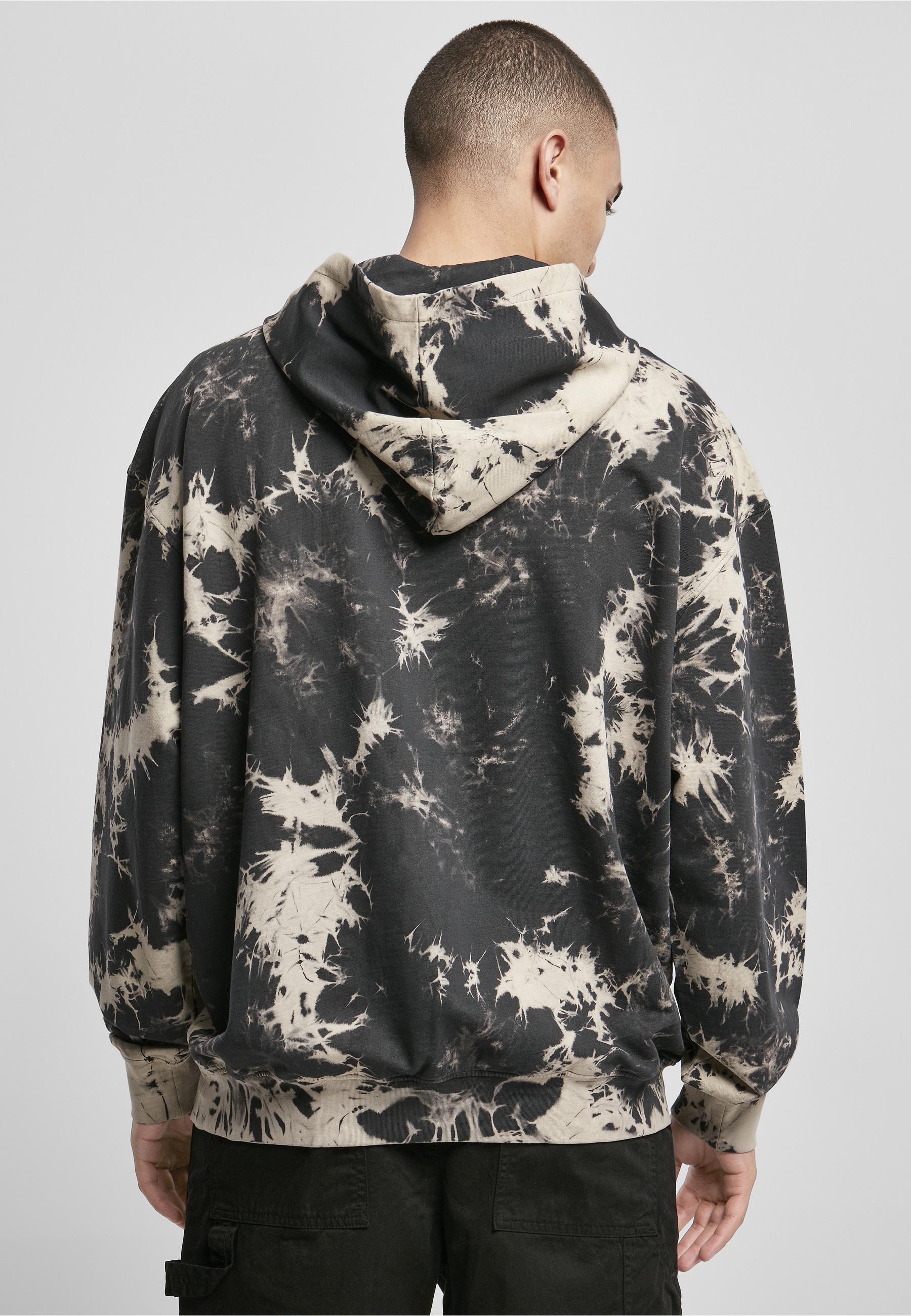 URBAN CLASSICS Rundhalspullover »Urban Classics Herren Bleached Hoody« 1 Stk.