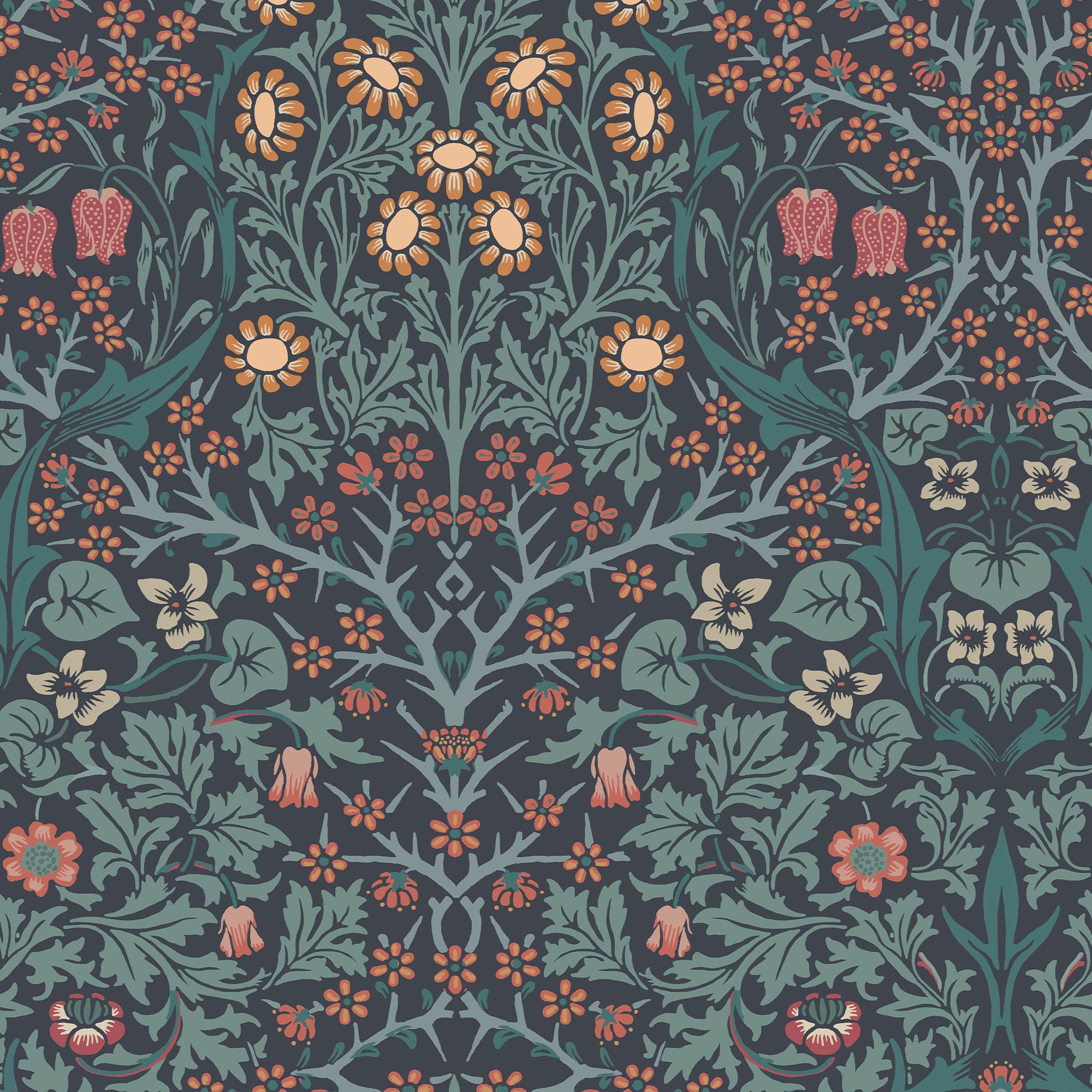 WILLIAM MORRIS AT HOME Vliestapete »Blackthorn«, Retro, 10mx52cm (ca. 5m2)