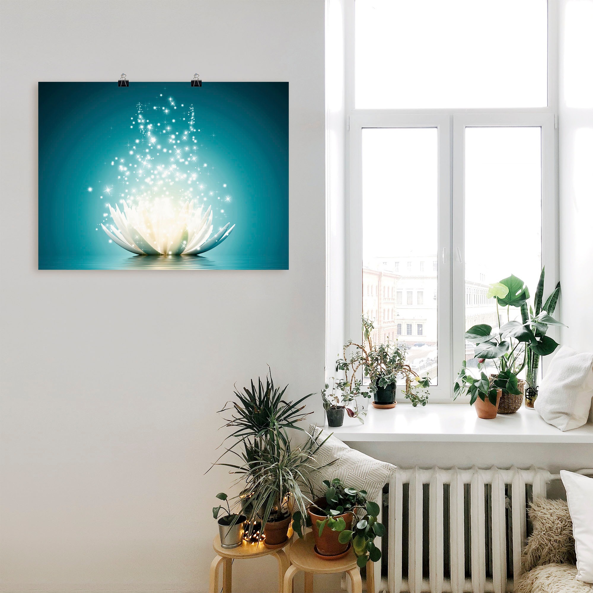 Artland Wandbild "Magie der Lotus-Blume" Blumen 1 Stk. tlg. als Alubild, Ou günstig online kaufen