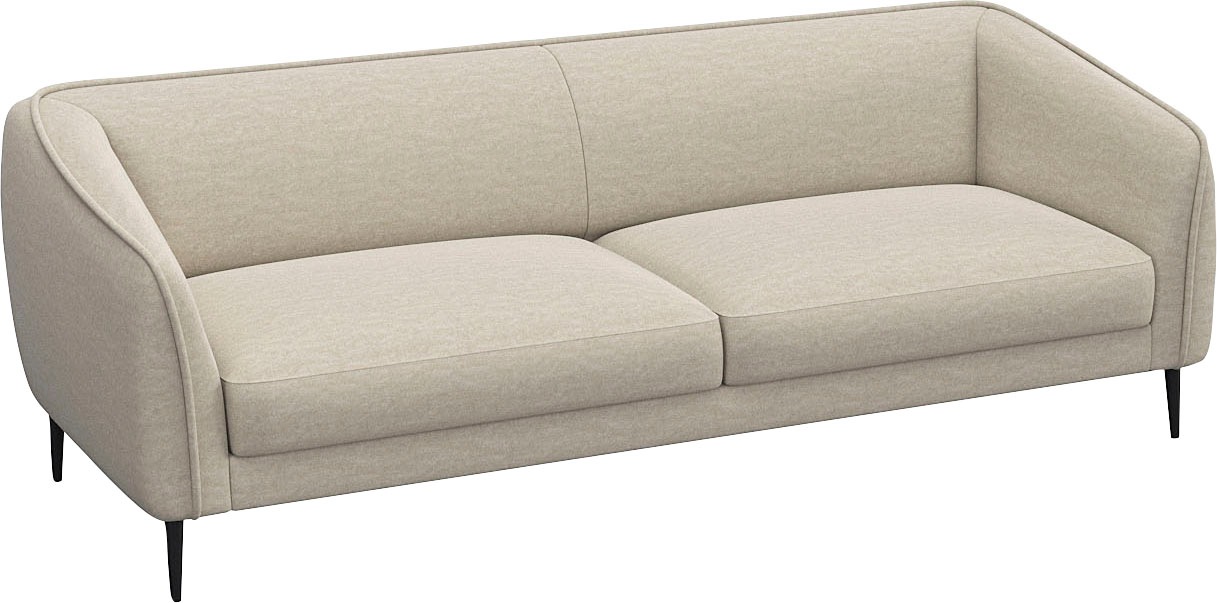 FLEXLUX 3-Sitzer "Belle Designsofa, Couch, bequem durch Kaltschaum im Sitz" günstig online kaufen