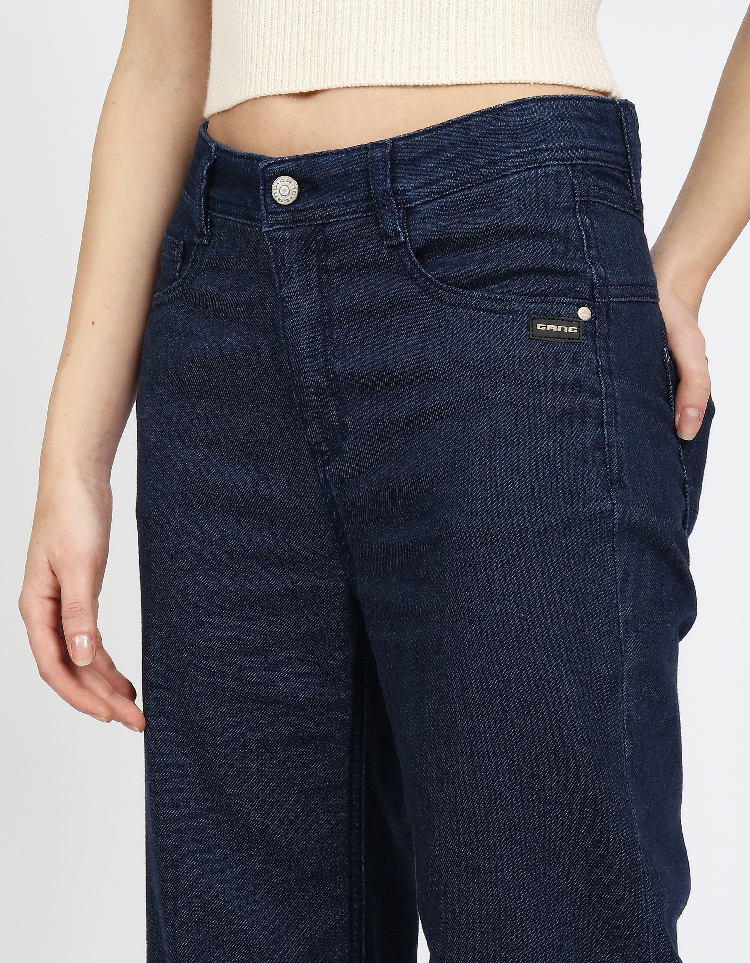 Thumbnail - GANG 5-Pocket-Jeans "94AMELIE WIDE", aus weichem SWEAT Denim