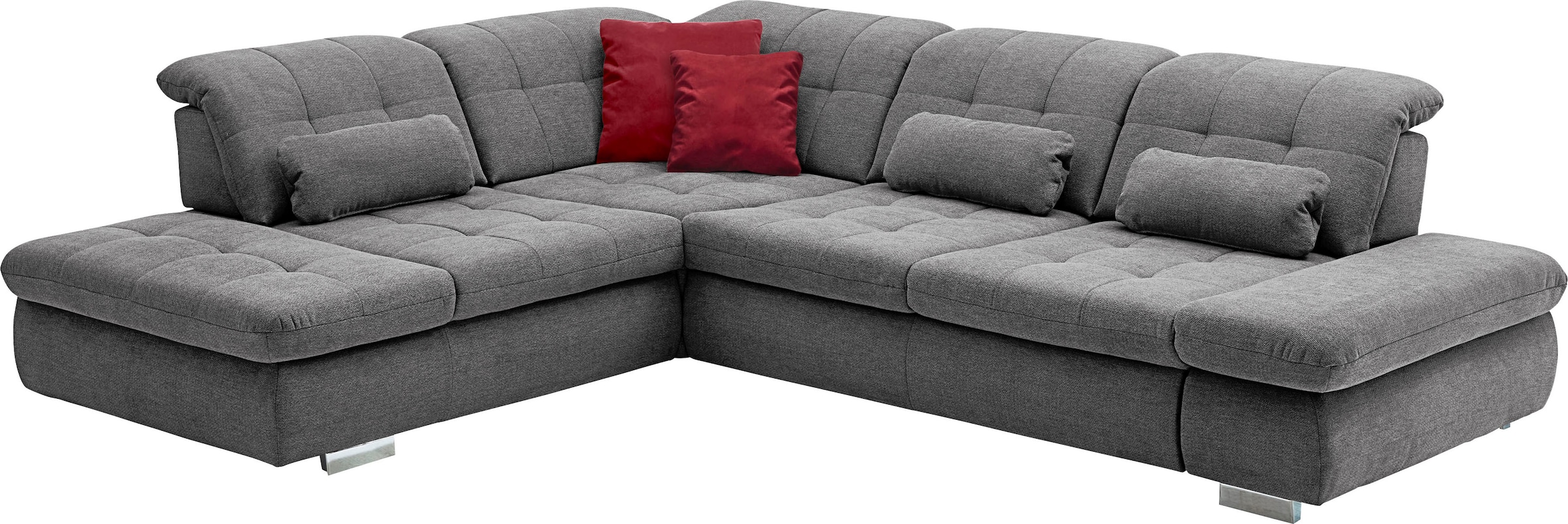 Die PlanBar Ecksofa »MP-IN17004 L-Form«, wahlweise mit Bettfunktion, Sitztiefen- und Kopfteilverstellung
