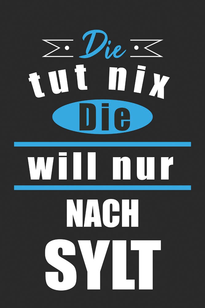 queence Metallbild "Die will nur nach Sylt", Schriftzüge-Schriftzug, (1 St. günstig online kaufen