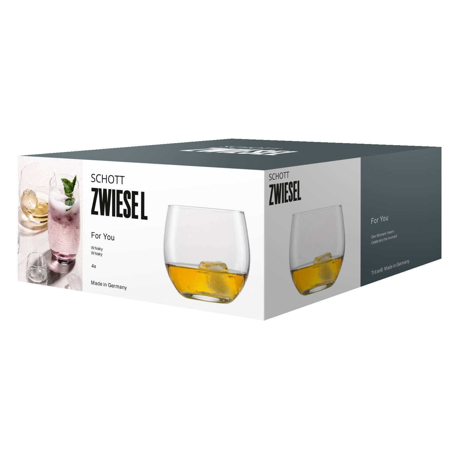 SCHOTT-ZWIESEL Whiskyglas »Whiskybecher For you 400 ml 4er Set transparent« Spülmaschinengeeignet