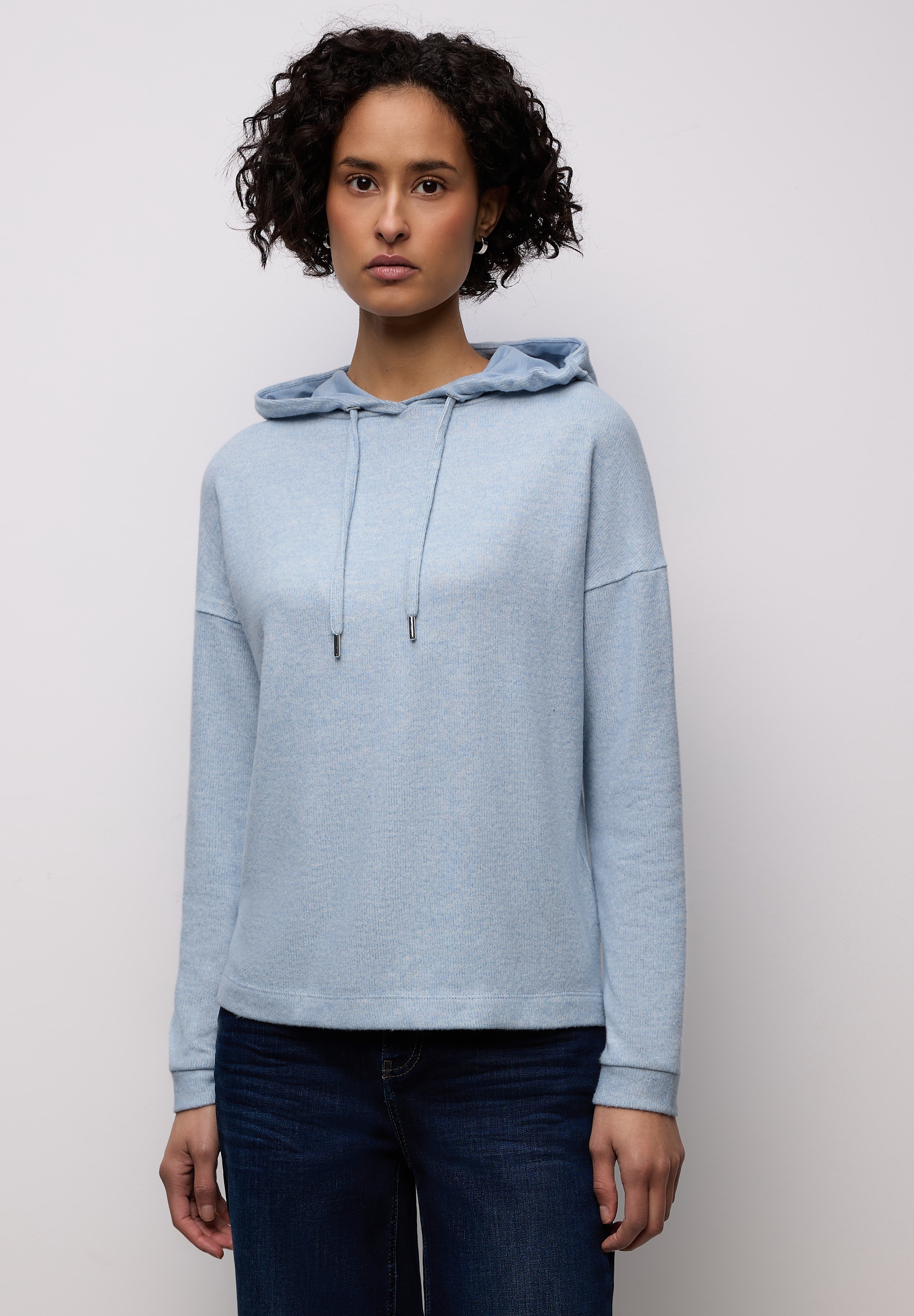 STREET ONE Langarmshirt im Melange Look günstig online kaufen