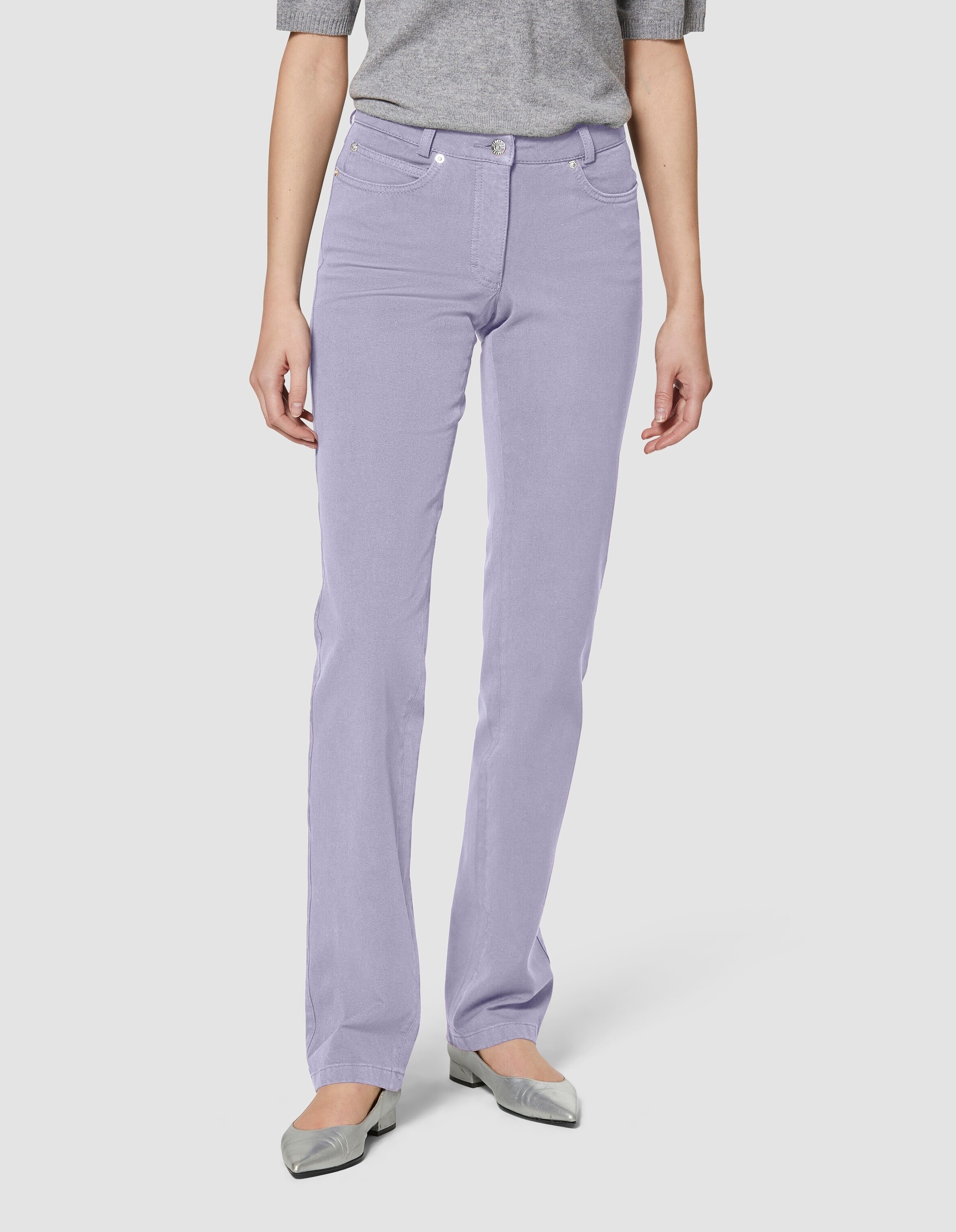 MADELEINE Regular-fit-Jeans »Jeans M-Jeans in gerader Form mit Logo-Stickerei«