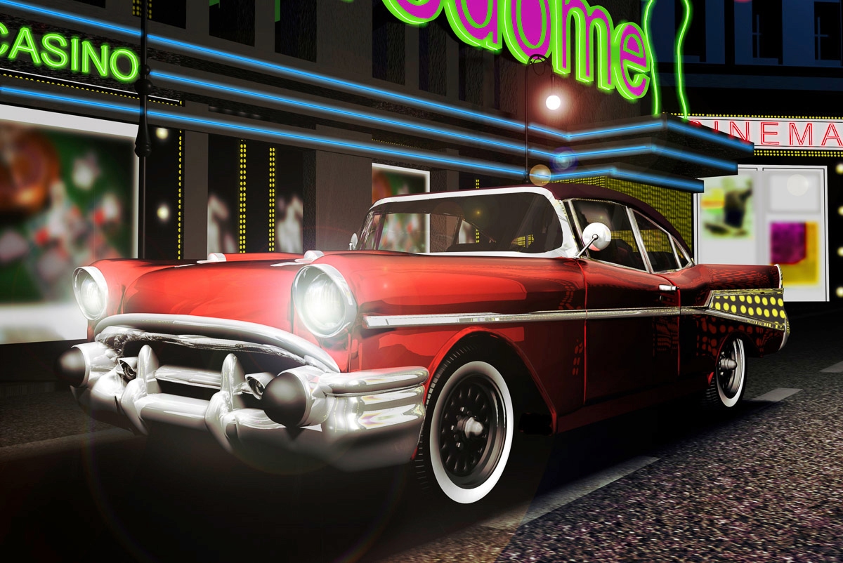 PAPERMOON Fototapete "Oldtimer", B/L: 2,5mm x 1,86mm, Bahnen: 5 Stk. St., bunt, Schlafzimmer, Tapeten