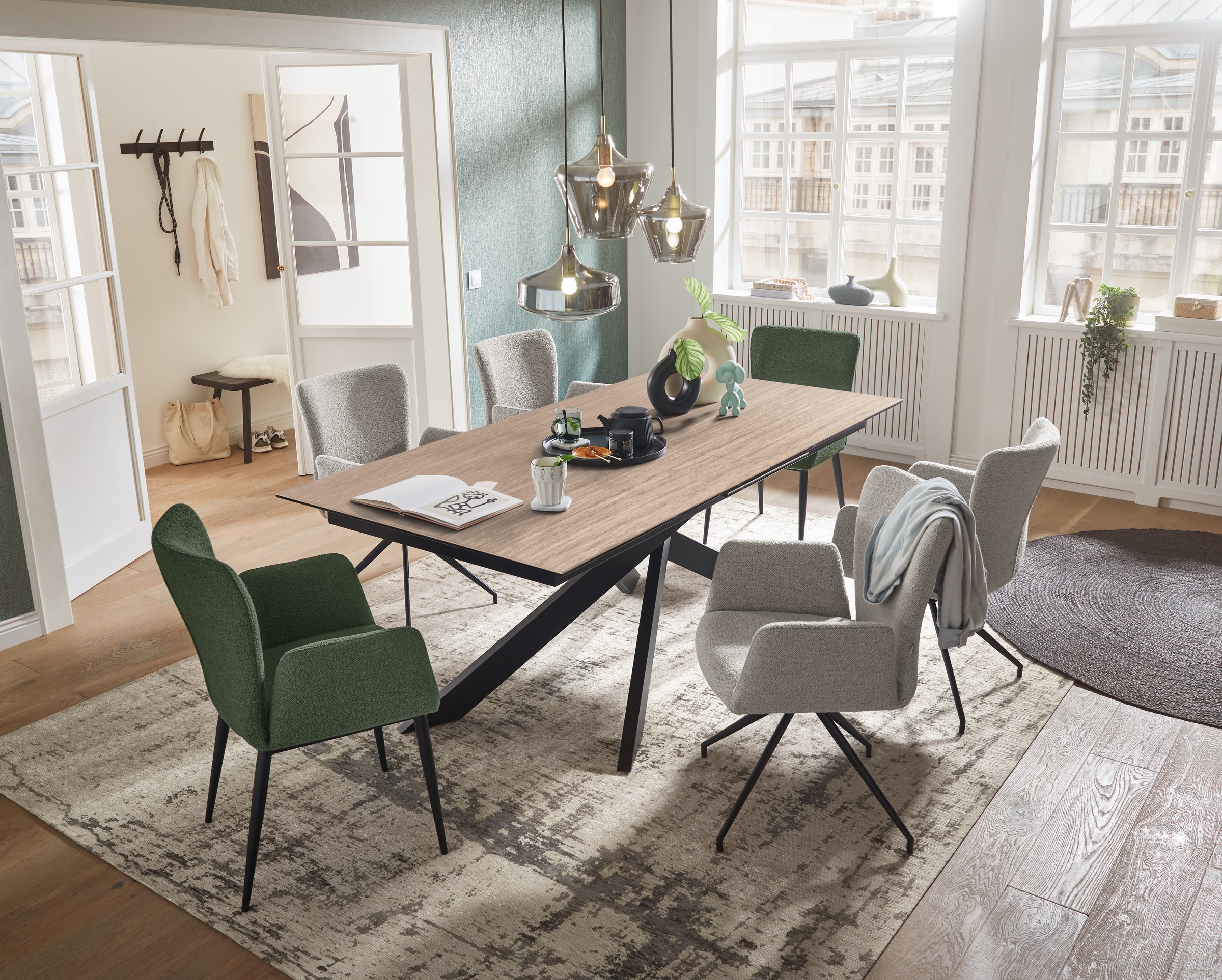 set one by Musterring Esstisch "Baltimore" Platte aus Glas-Keramik, auszieh günstig online kaufen