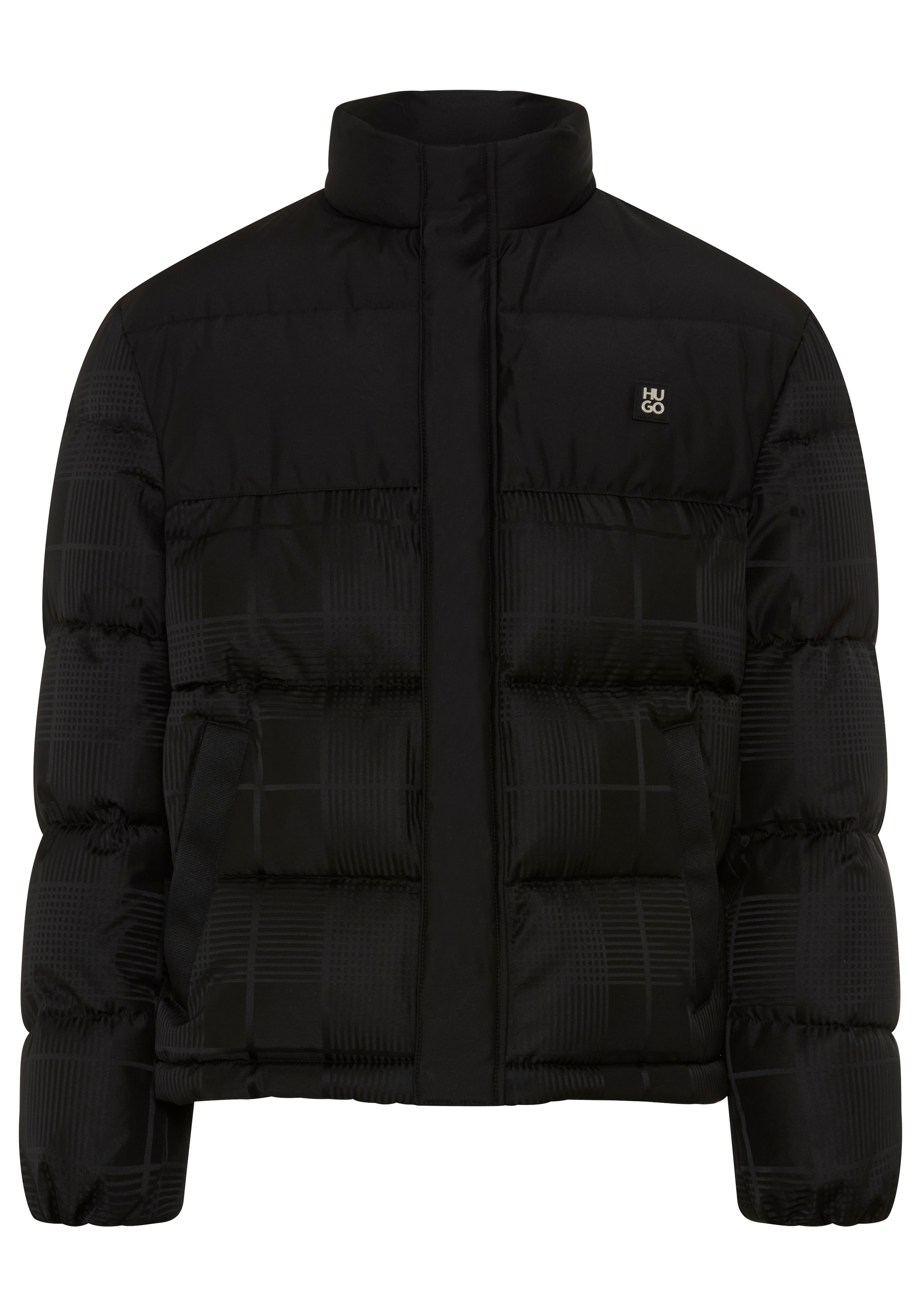HUGO Steppjacke »Baltos« ohne Kapuze mit kariertem Jacquard-Muster, wasserabweisendes Finish, Regular Fit
