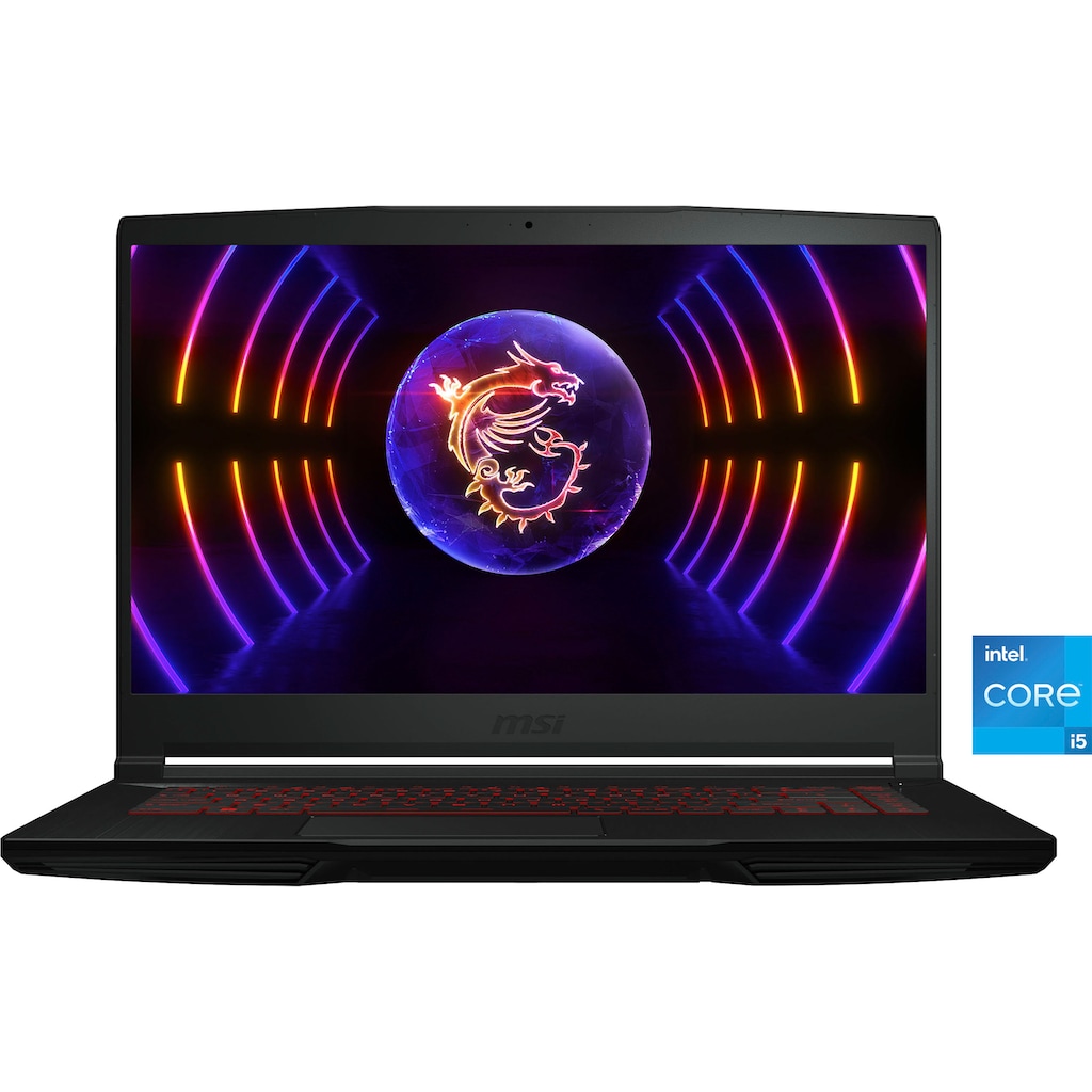 MSI Gaming-Notebook »Thin GF63 12UC-822«, 39,6 cm, / 15,6 Zoll, Intel, Core i5, GeForce RTX 3050, 512 GB SSD