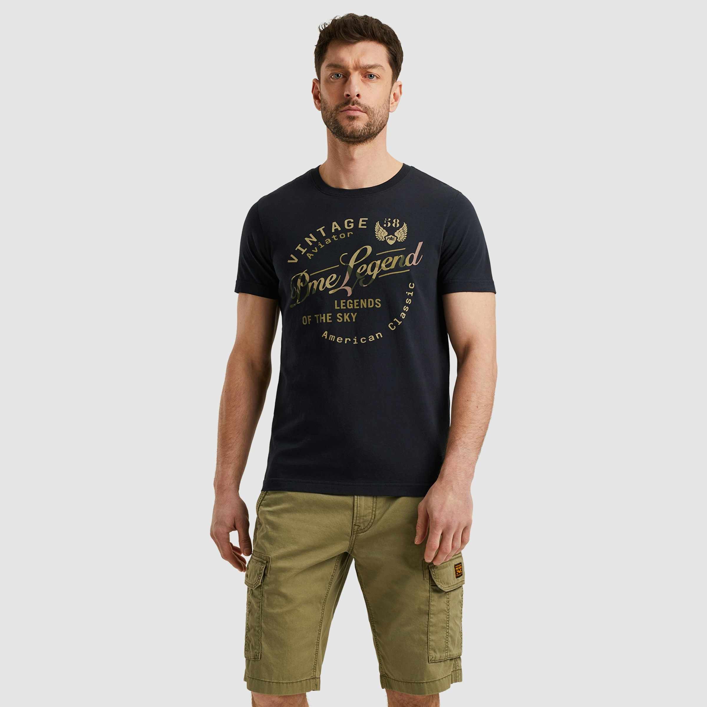 PME LEGEND T-Shirt SHORT SLEEVE R-NECK SINGLE JERSEY PLAY (1-tlg) mit Stret günstig online kaufen