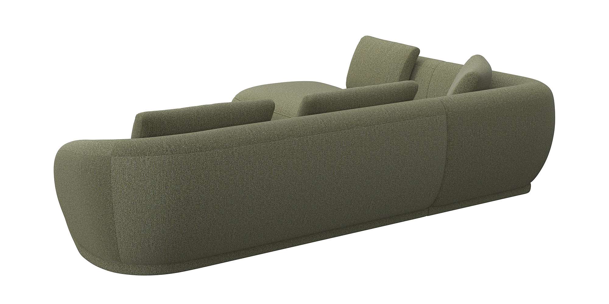 Thumbnail - FLEXLUX Ecksofa "Torino, rund, L-Form, Sofa-Ecke mit Ottomane" Modernes, organisches Sofa-Design, Kaltschaum, Wellenunte...