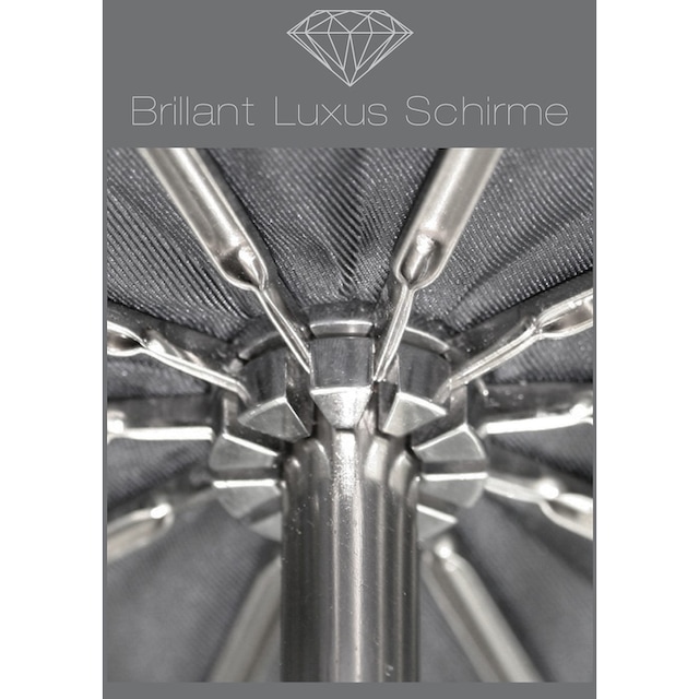 EuroSCHIRM® Stockregenschirm »Brilliant Luxus, schwarz«, mit Griff aus  Leder online kaufen | BAUR