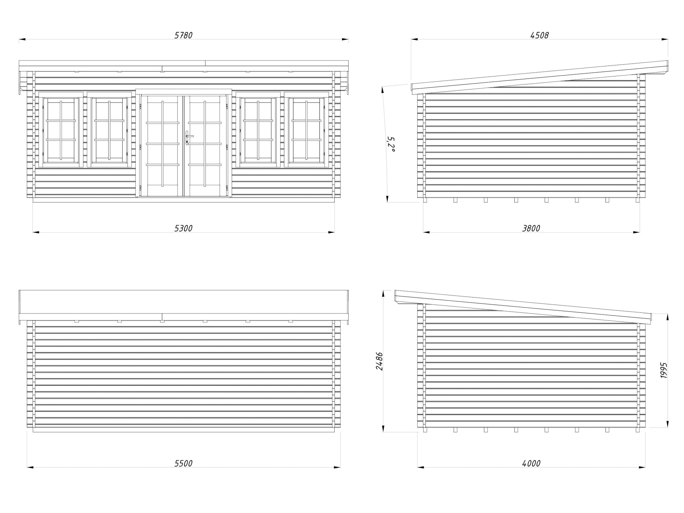Palmako Gartenhaus »Lisa« verschiedene Farben