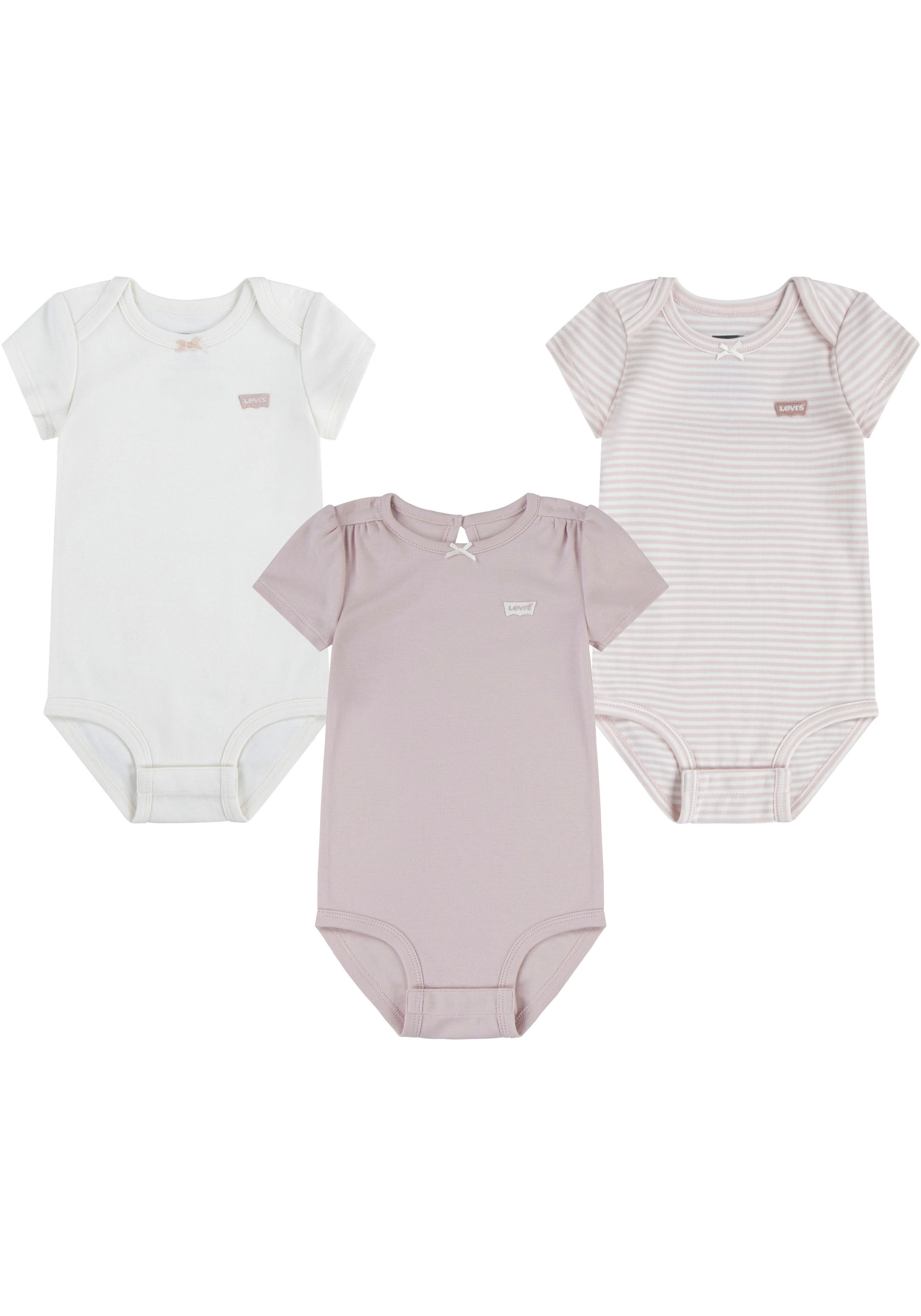 Levis Kids Neugeborenen-Geschenkset "LVG 3PK BOW BODYSUIT SET", for Baby-Girls