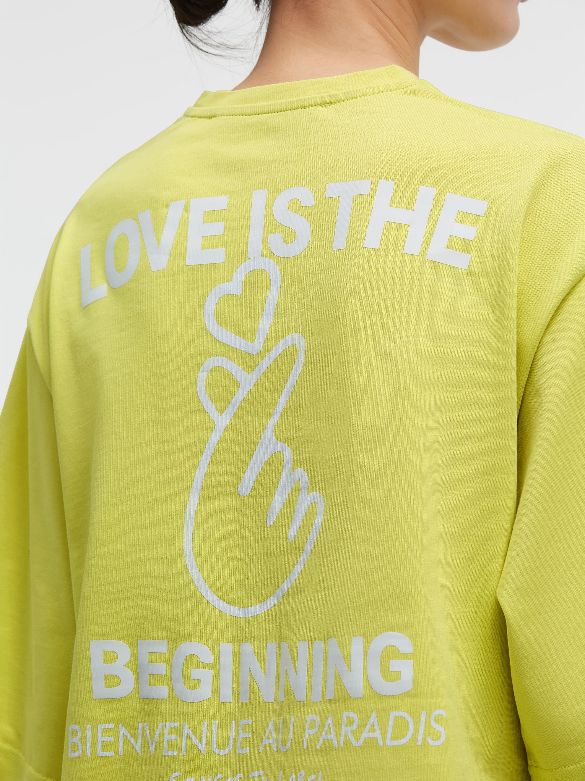 SENSES.THE LABEL Rundhalsshirt mit Seitenschlitze