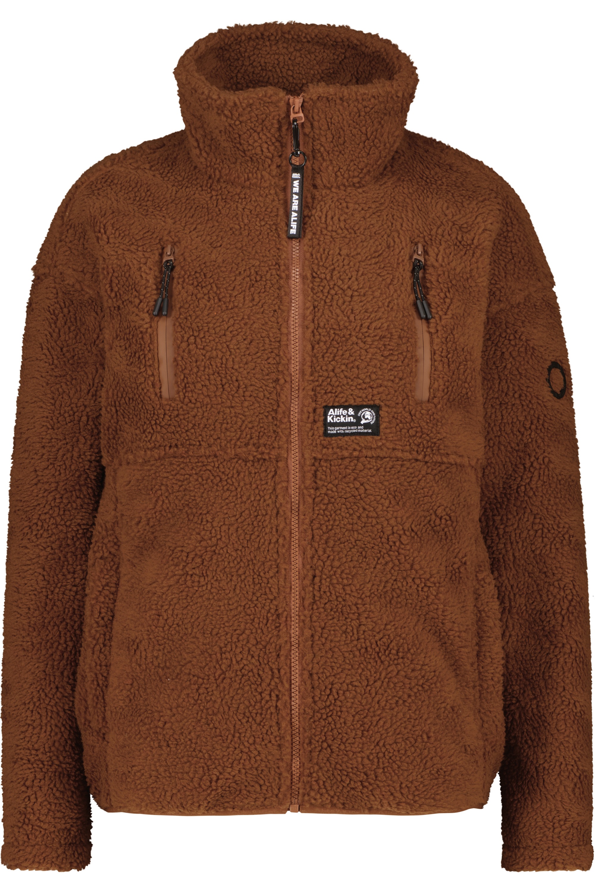 Alife & Kickin Sweatjacke "Damen KaluaAK G", Warme Teddyplüschjacke mit kuscheligem Fleece-Innenfutter