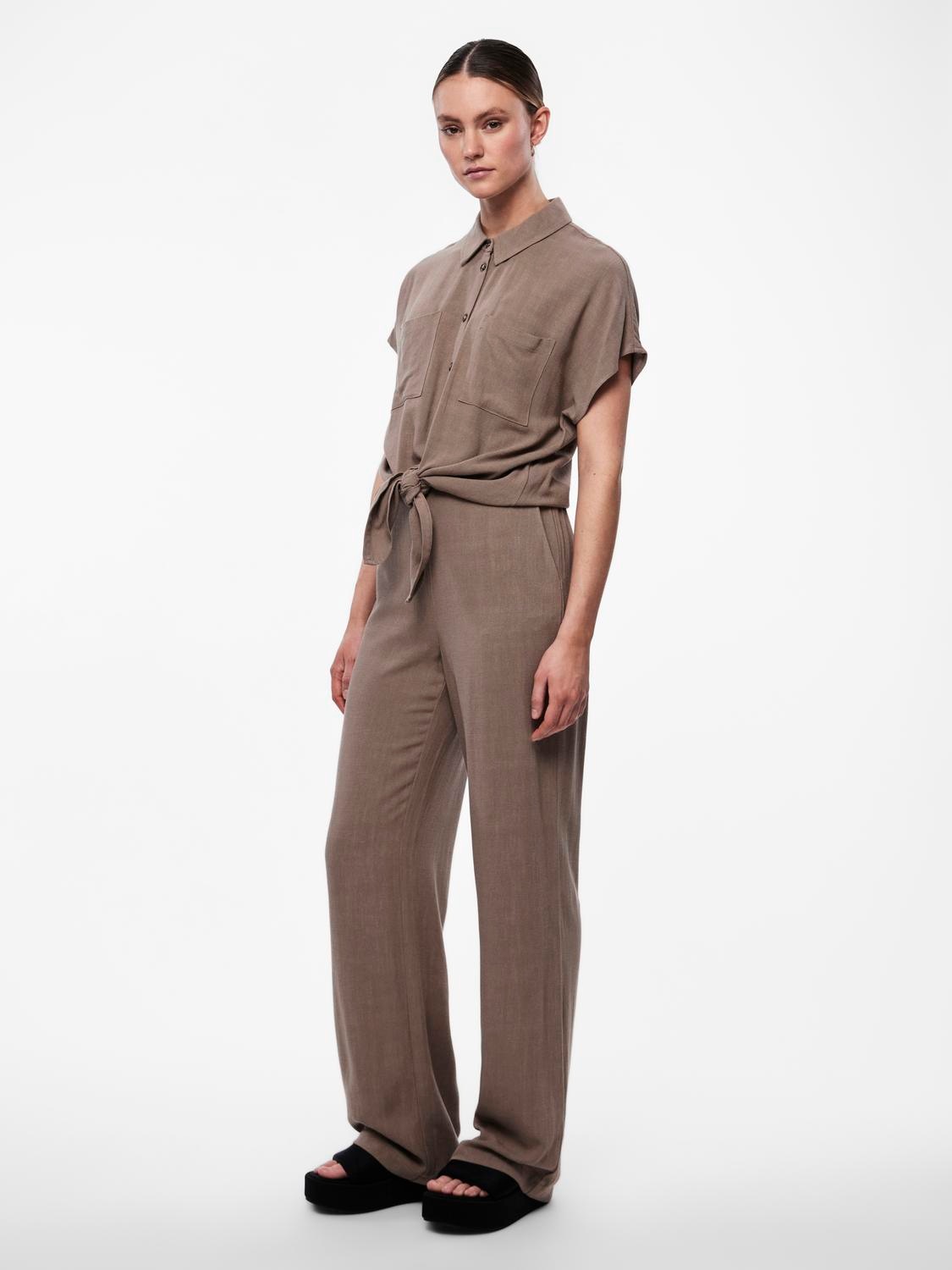 pieces Schlupfhose »PCVINSTY HW LINEN PANT NOOS BC«