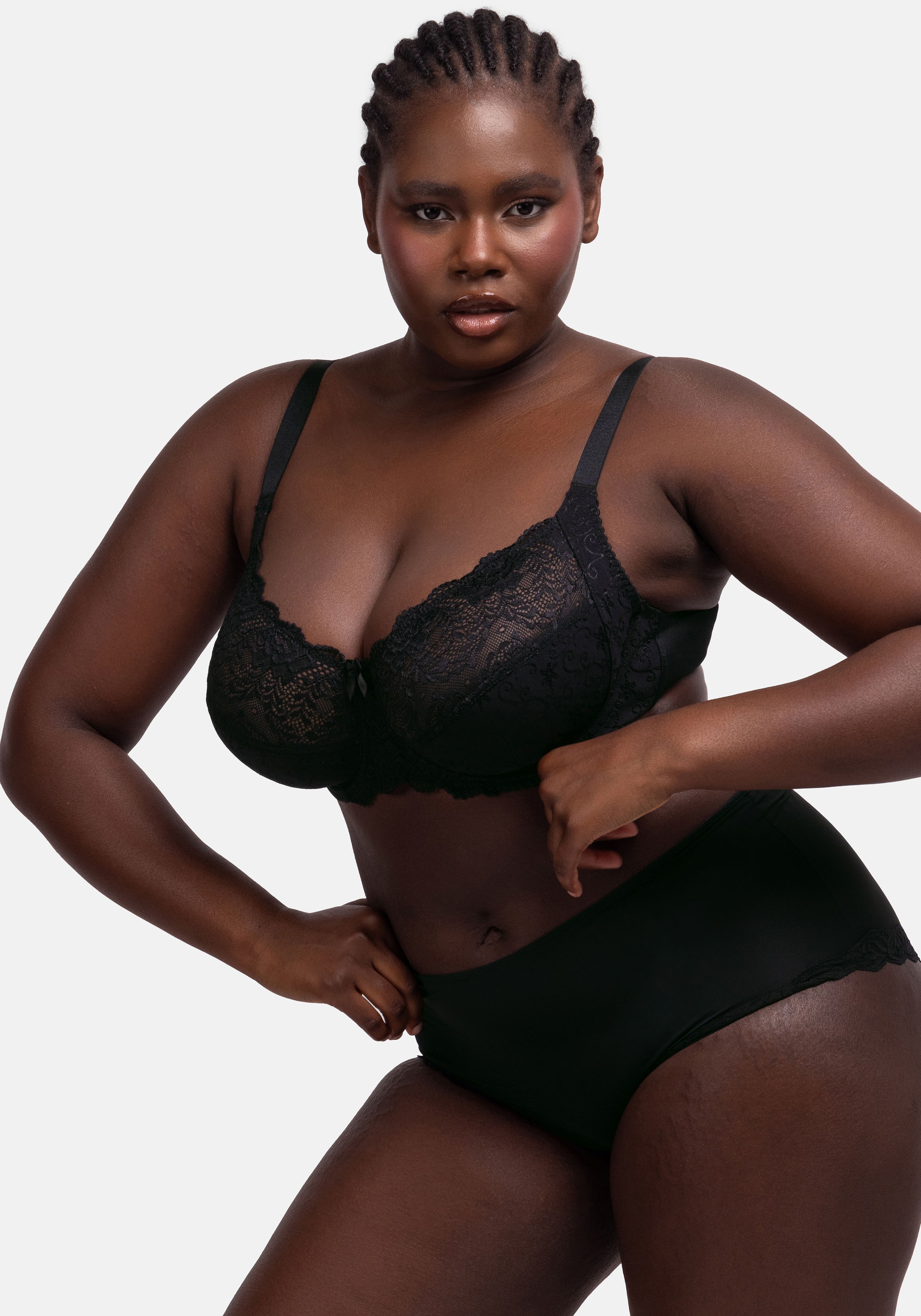 Thumbnail - Dorina Bügel-BH "PHILIPPA" mit Satinschleife, elastische Spitze, glänzende Träger