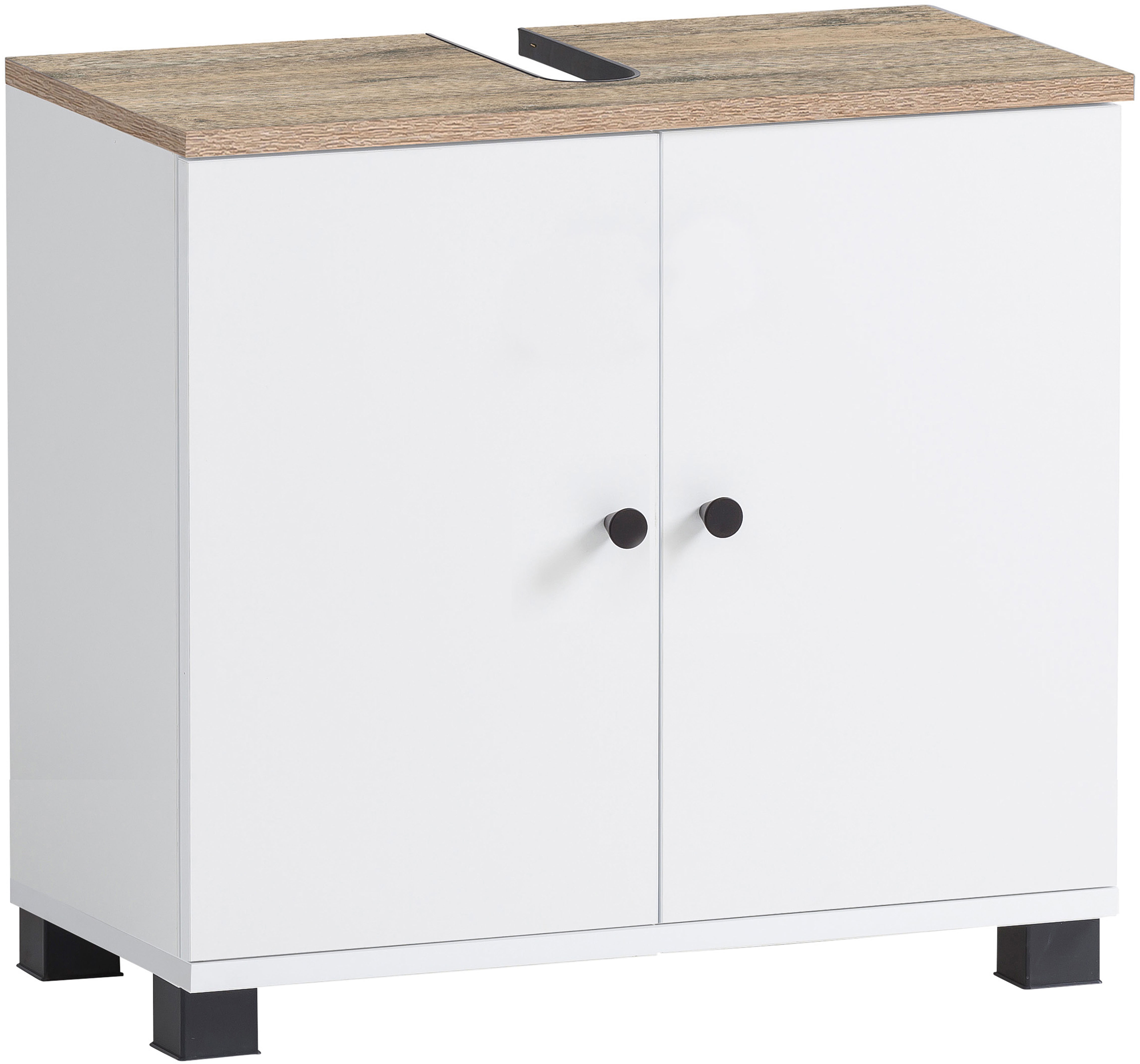 welltime Waschbeckenunterschrank "Lugo, Waschbeckenunterschrank, Made in Germany, B: 59 cm" Solide Verarbeitung - Dieses Produkt ist in Deutschland gefertigt
