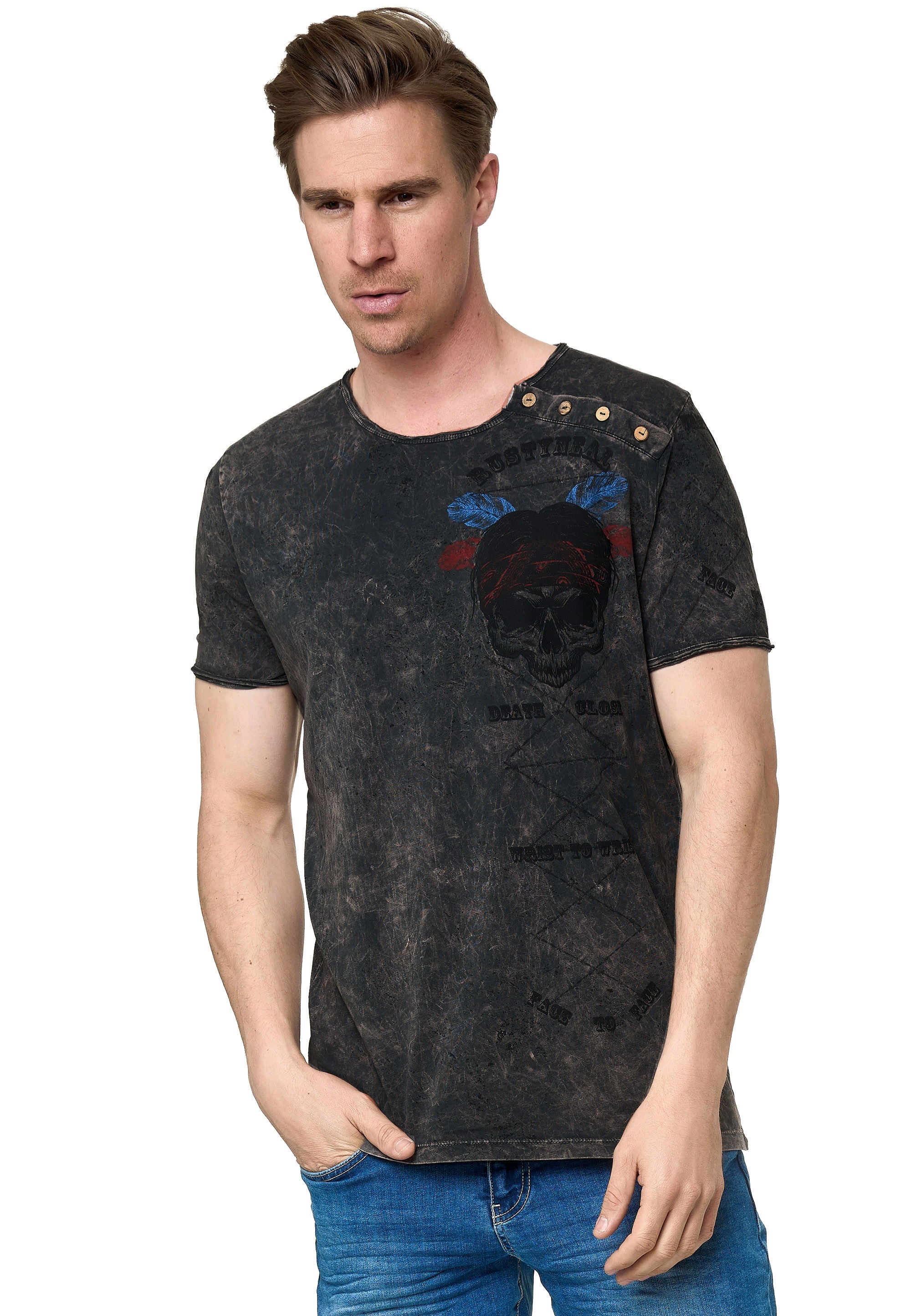 Rusty Neal T-Shirt, mit verwaschenem Print