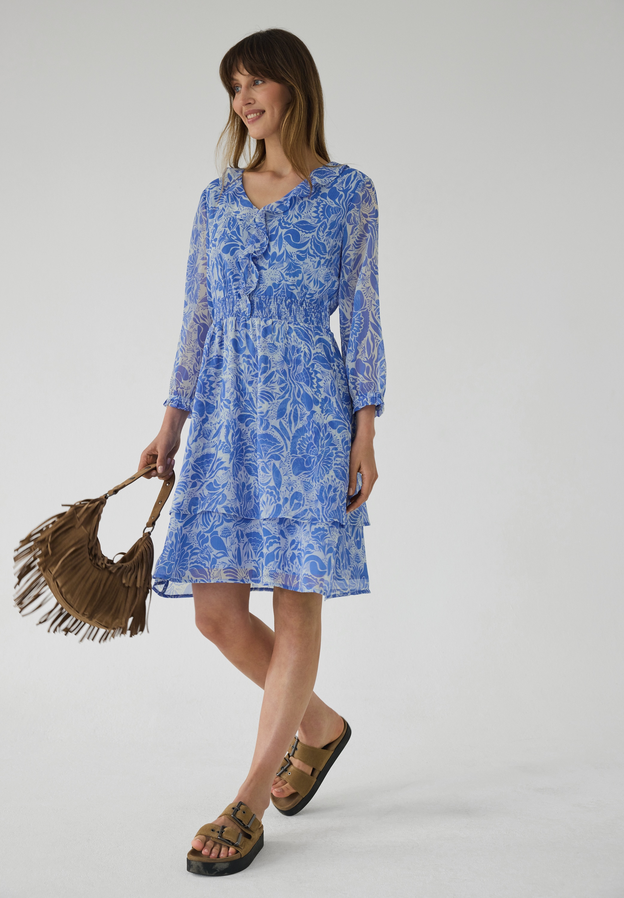 STREET ONE STUDIO Sommerkleid Ohne Taschen knielang