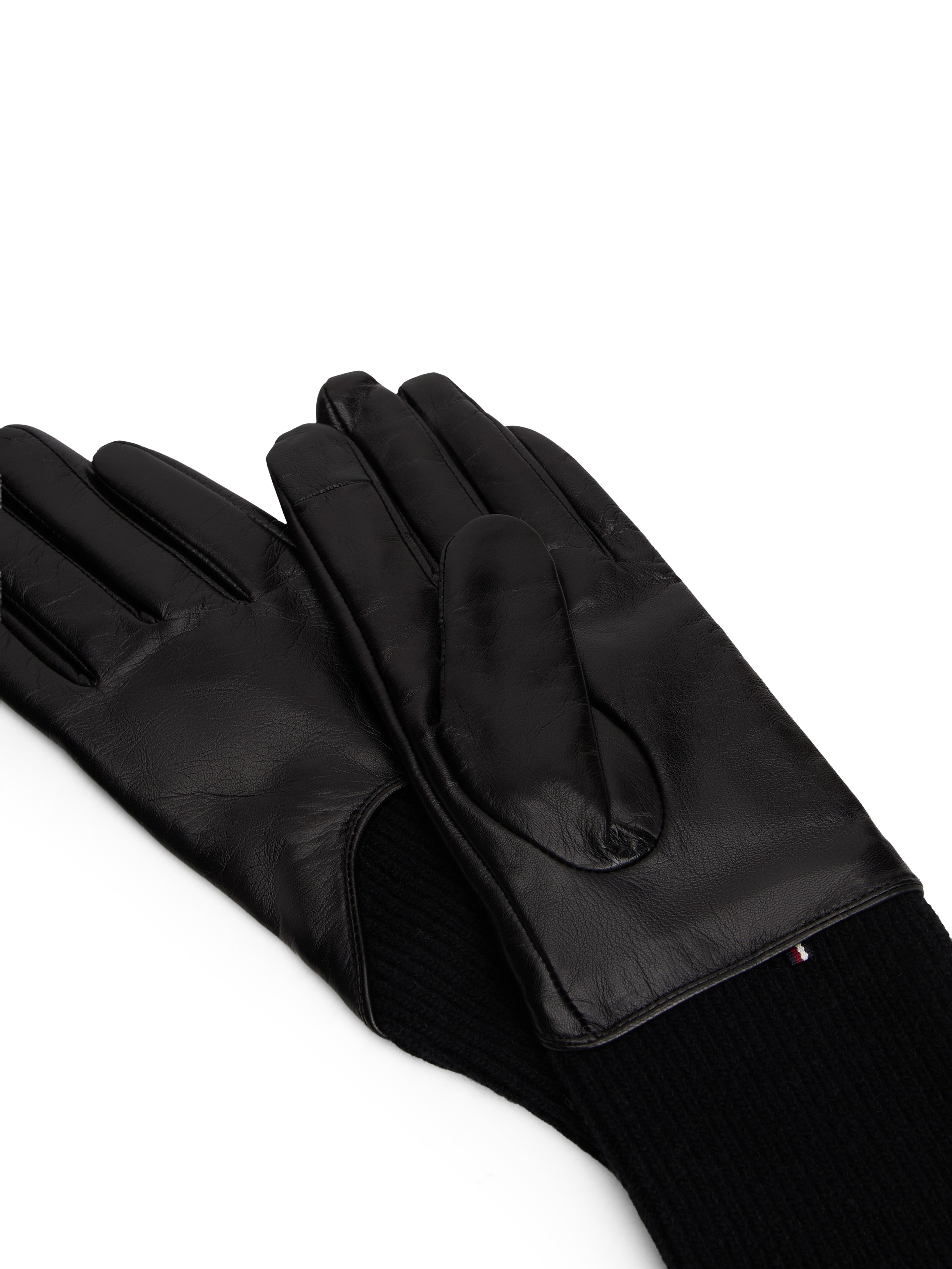 Tommy Hilfiger Lederhandschuhe "HERITAGE SCRIPT LTHR GLOVES", (2 St.), Regu günstig online kaufen